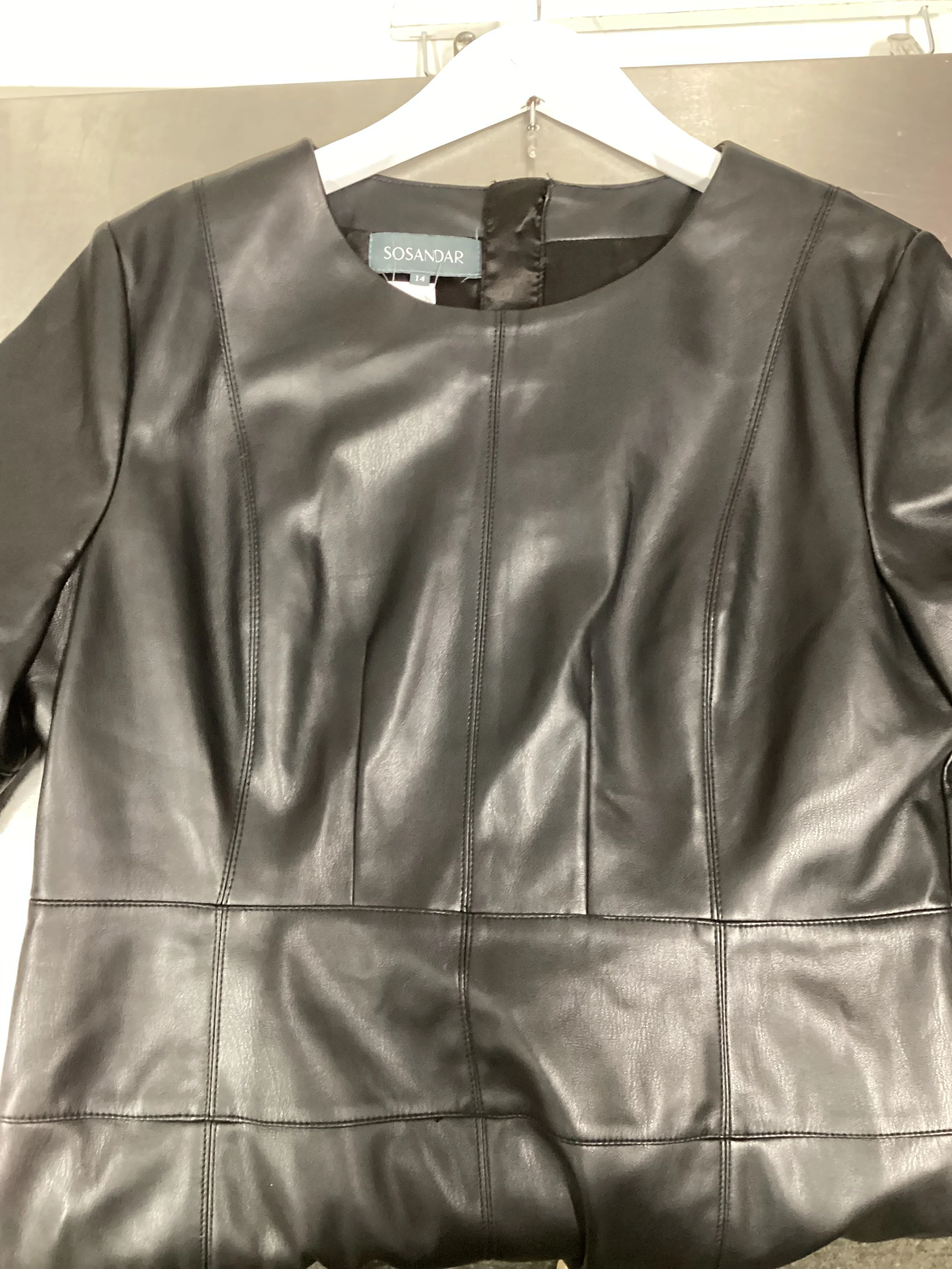 Sosandar Black Dress Size 14 - Image 3