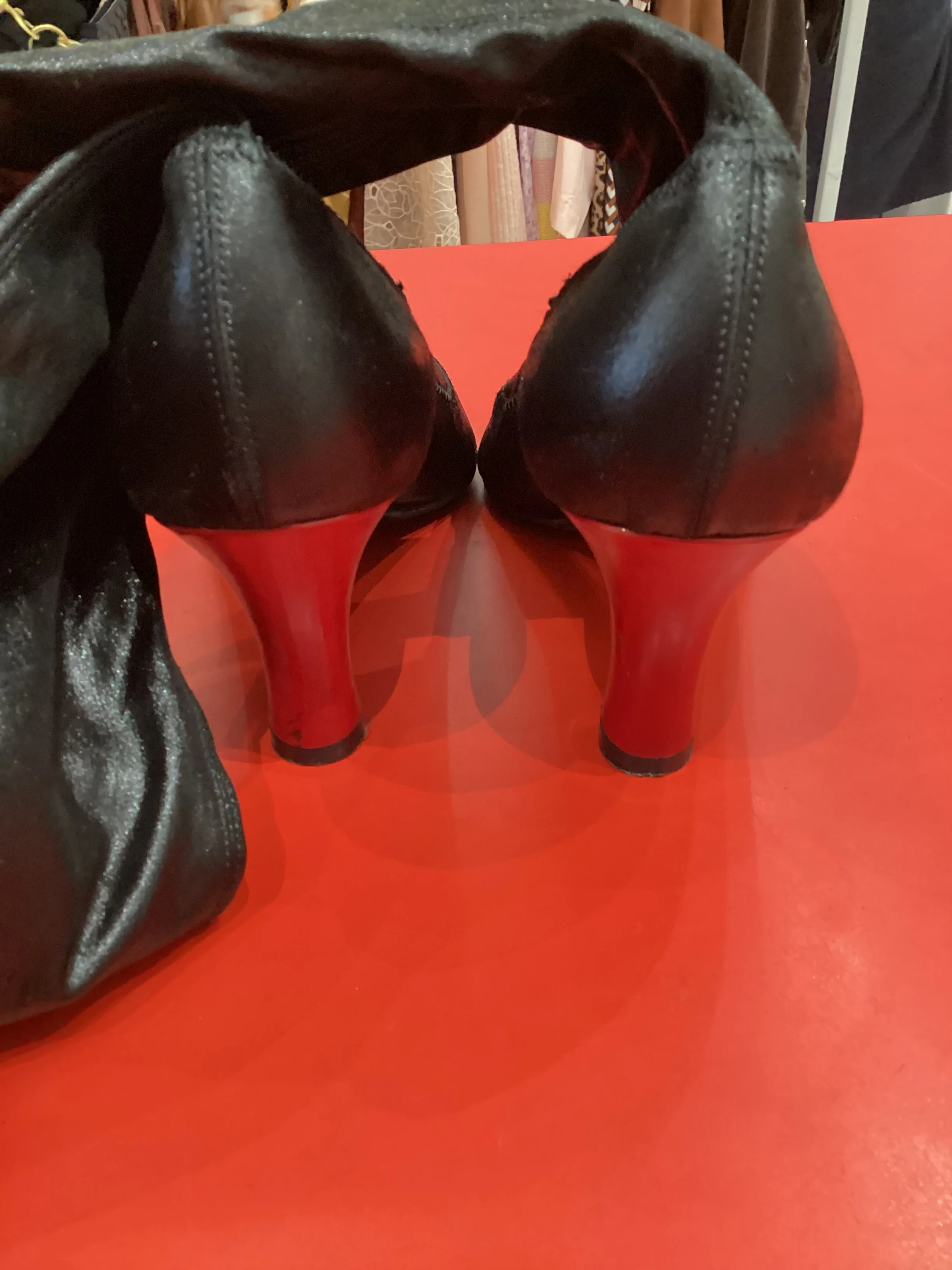 Stella McCartney Black Red Long Boots Size 39.5 - Image 4