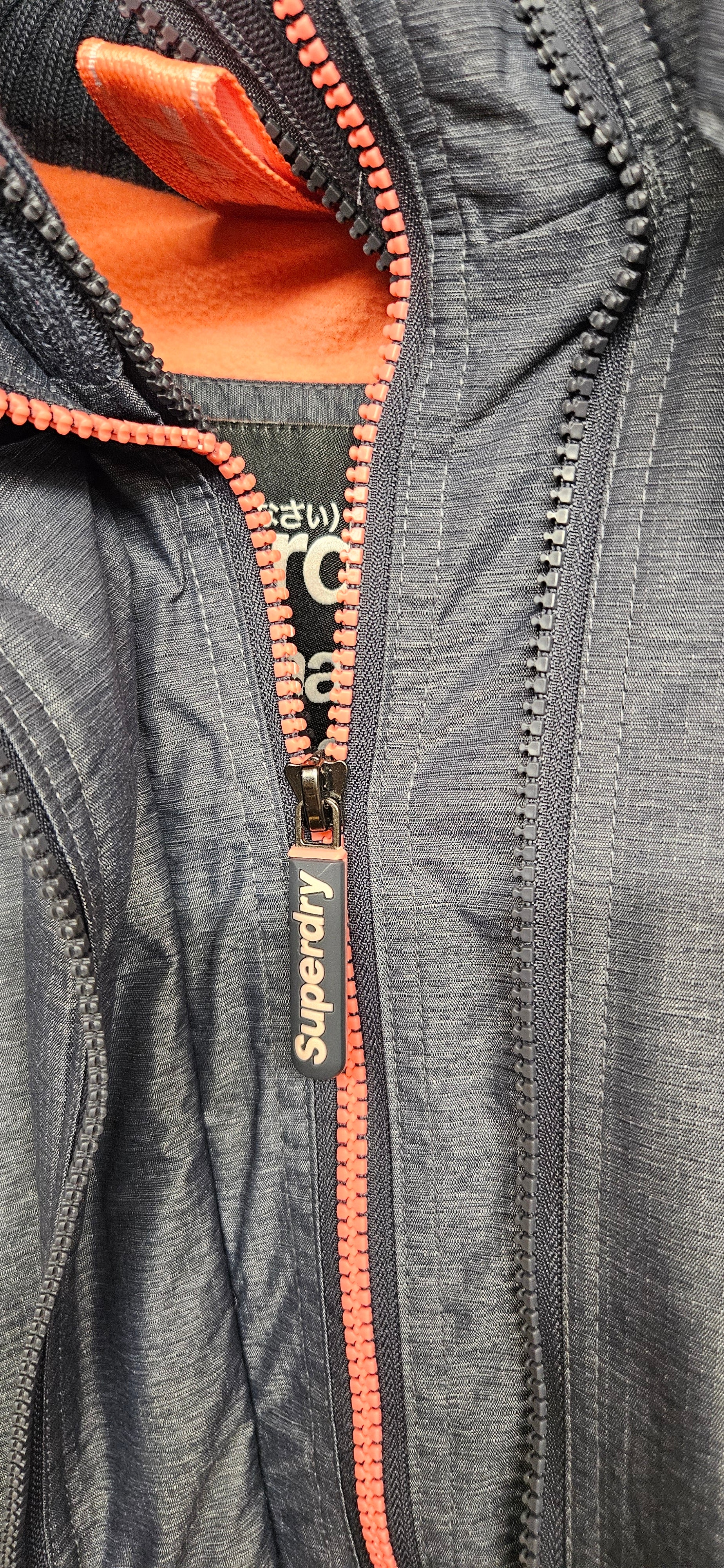 Superdry Triple Zip Fleece Lined Windbreaker Jacket Size XL - Image 3