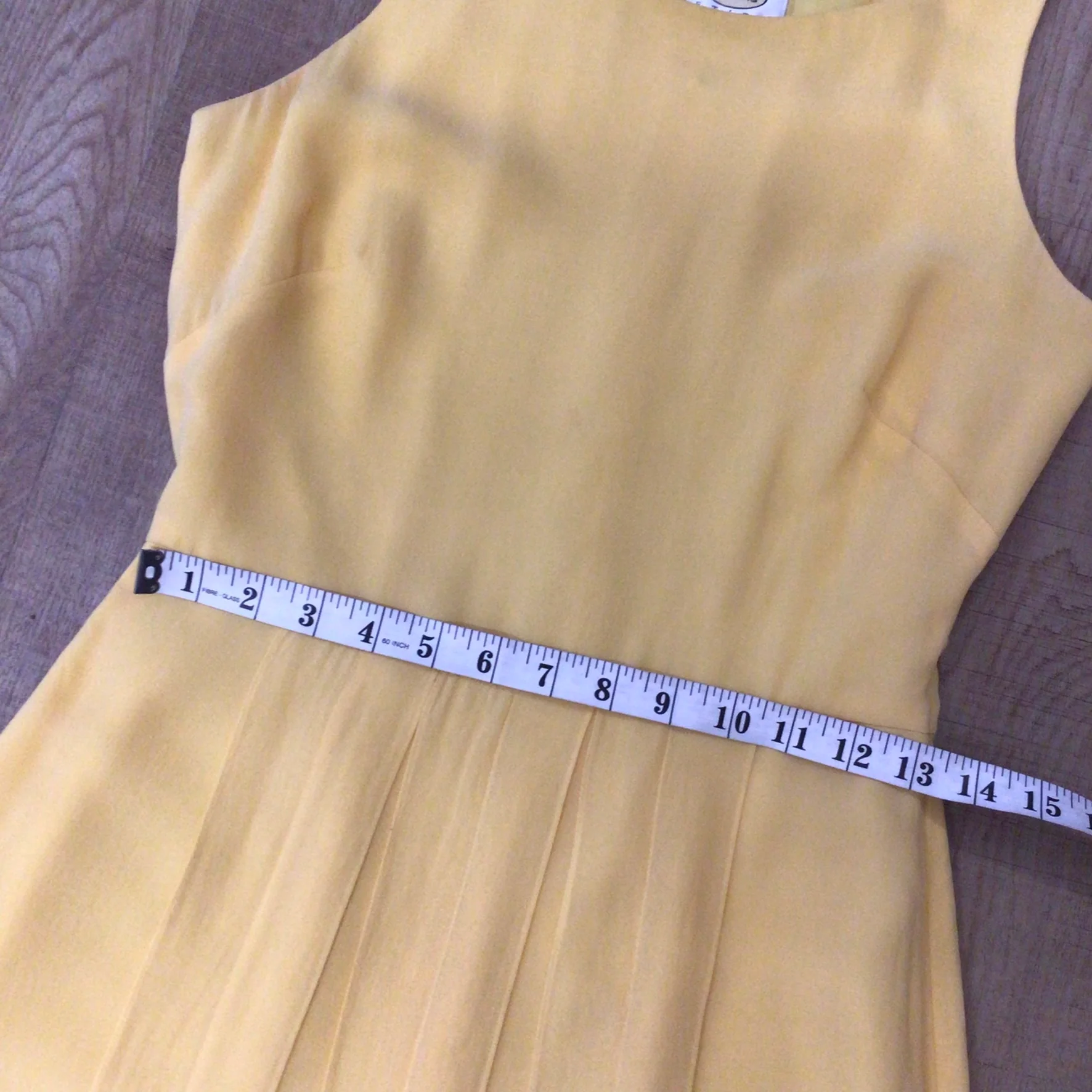 Talbots Petites Peachy Yellow 100% Silk Dress Size 2 (on label) - Image 8