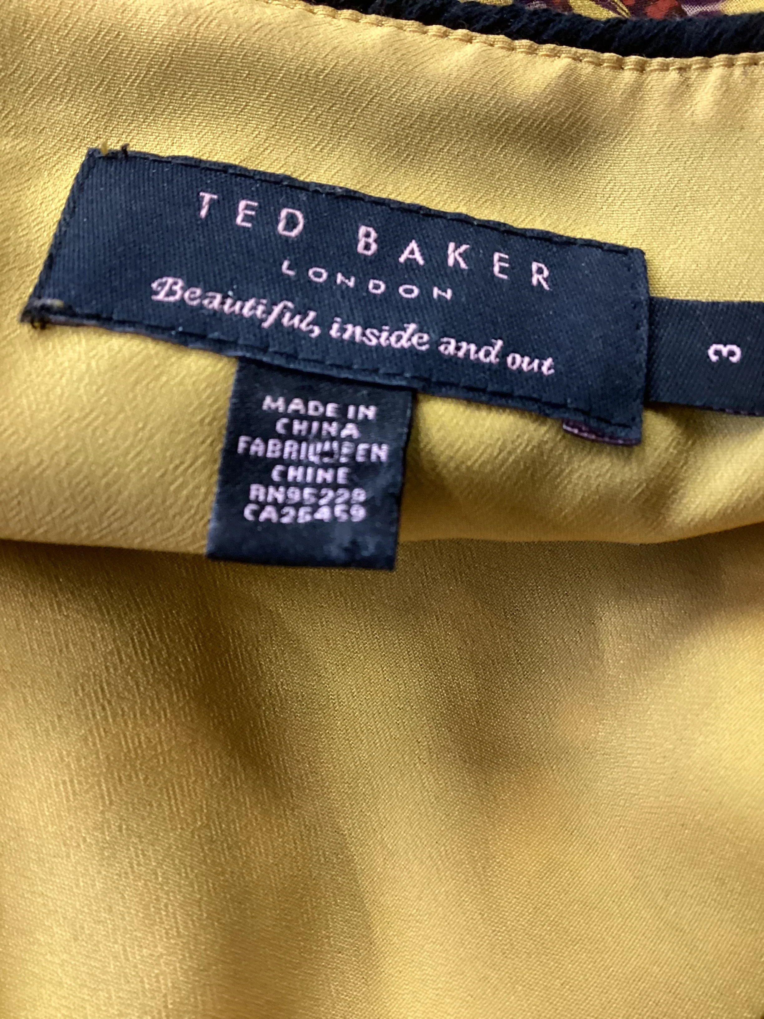 Ted Baker Floral Midi Dress size 3 - Image 3