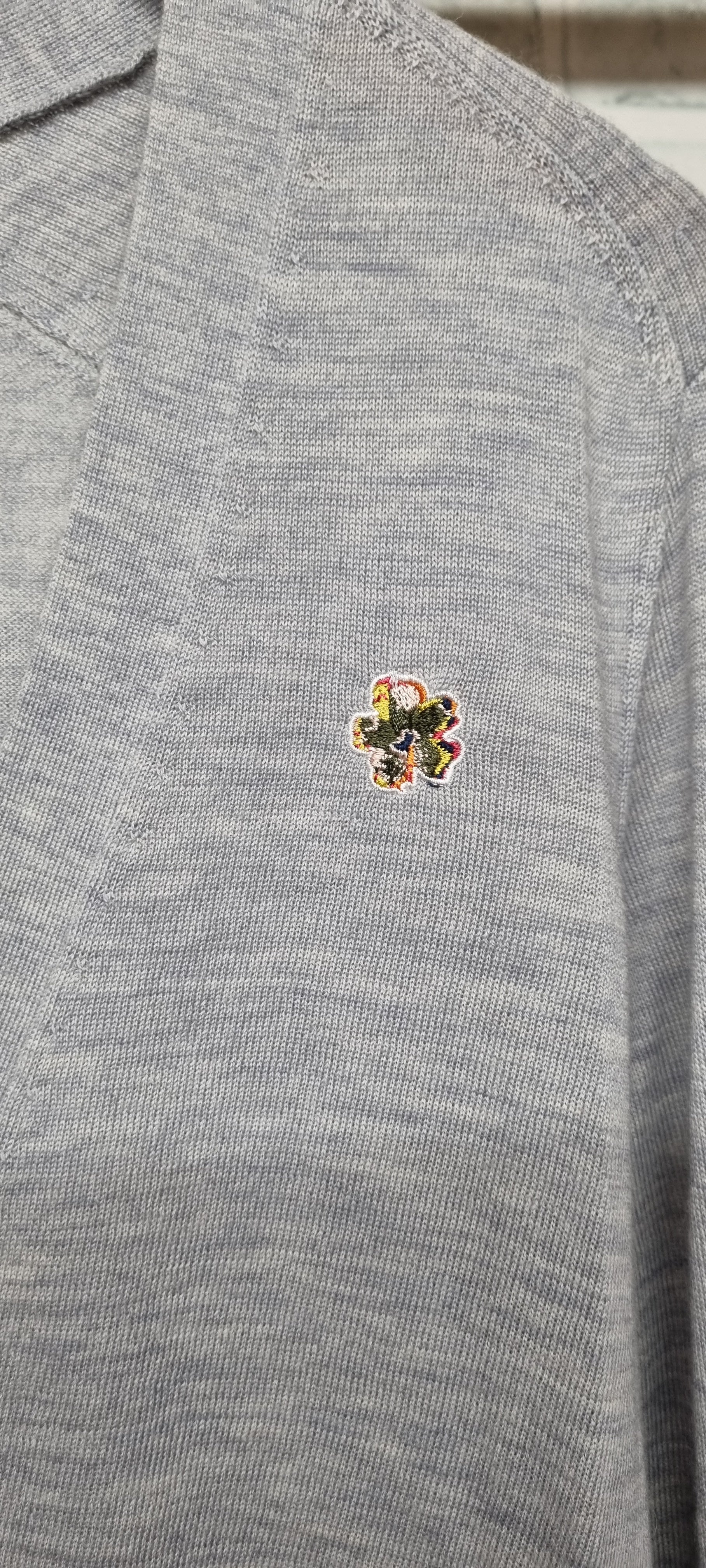 Ted Baker Gray V-Neck Cardigan Size 3 - Image 2