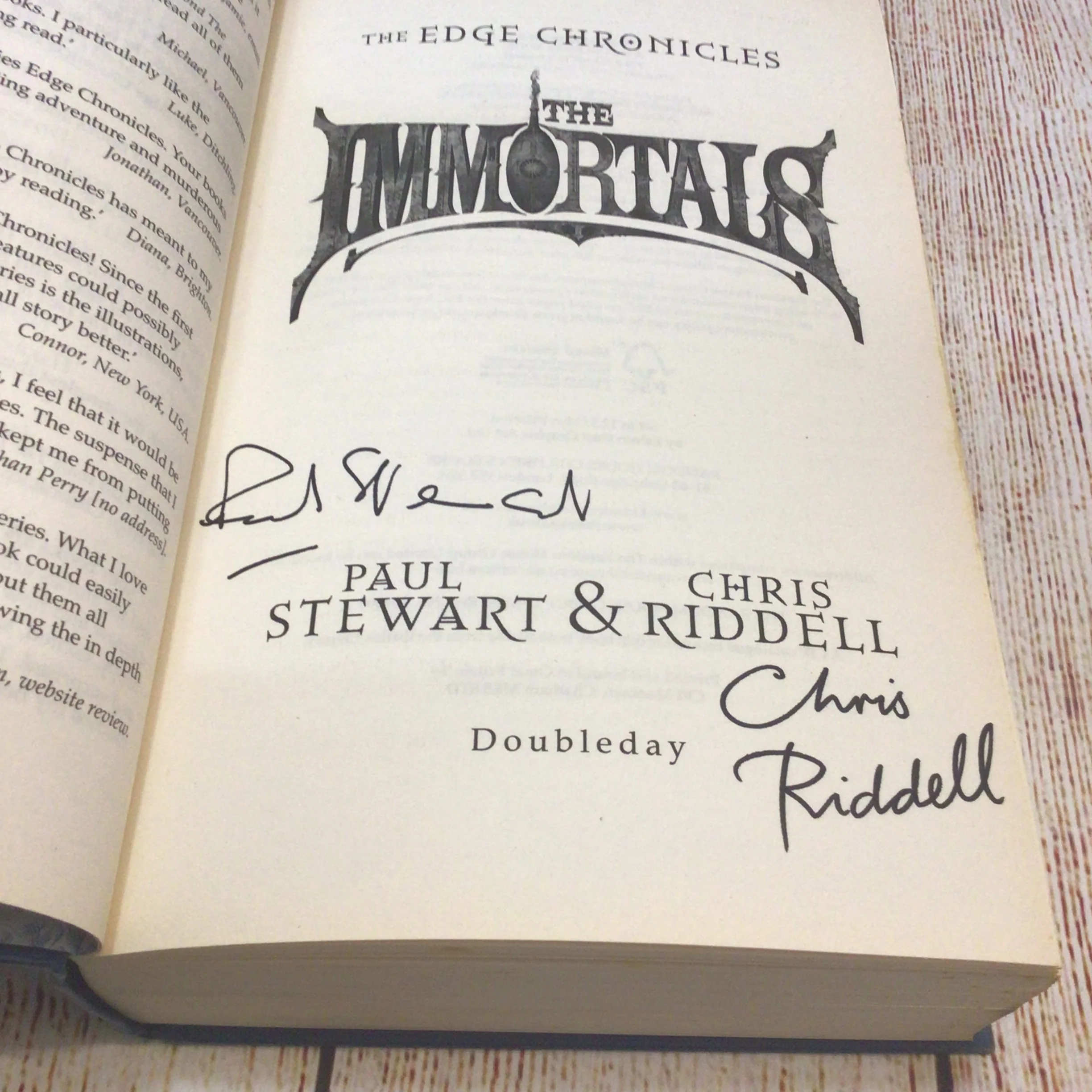 The Edge Chronicles - The Immortals by Paul Stewart & Chris Riddell (Signed, 2009) - Image 10