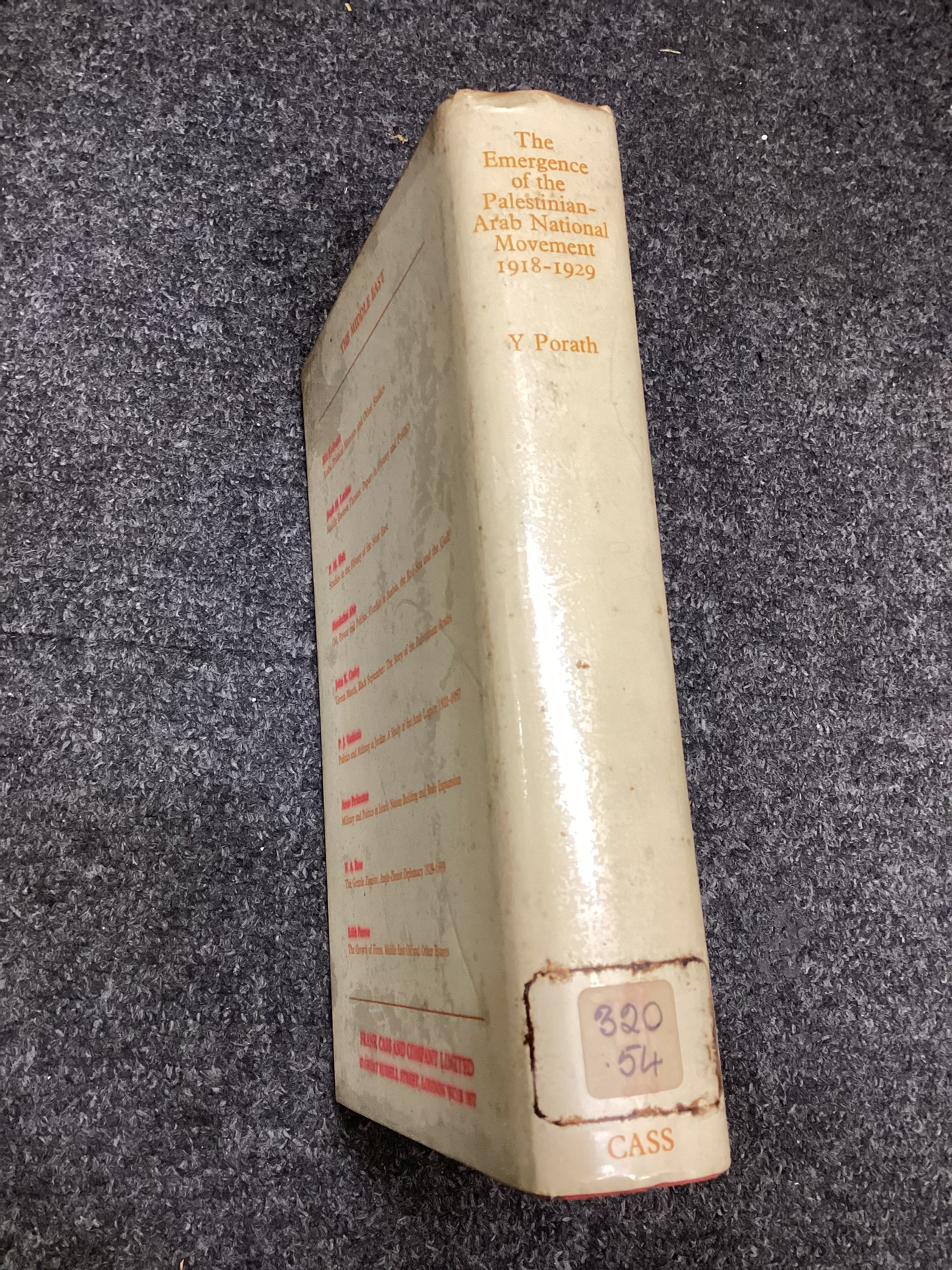 The Emergence of the Palestinian-Arab National Movement 1918–1929 by Yehoshua Porath – 1st Edition - Image 4
