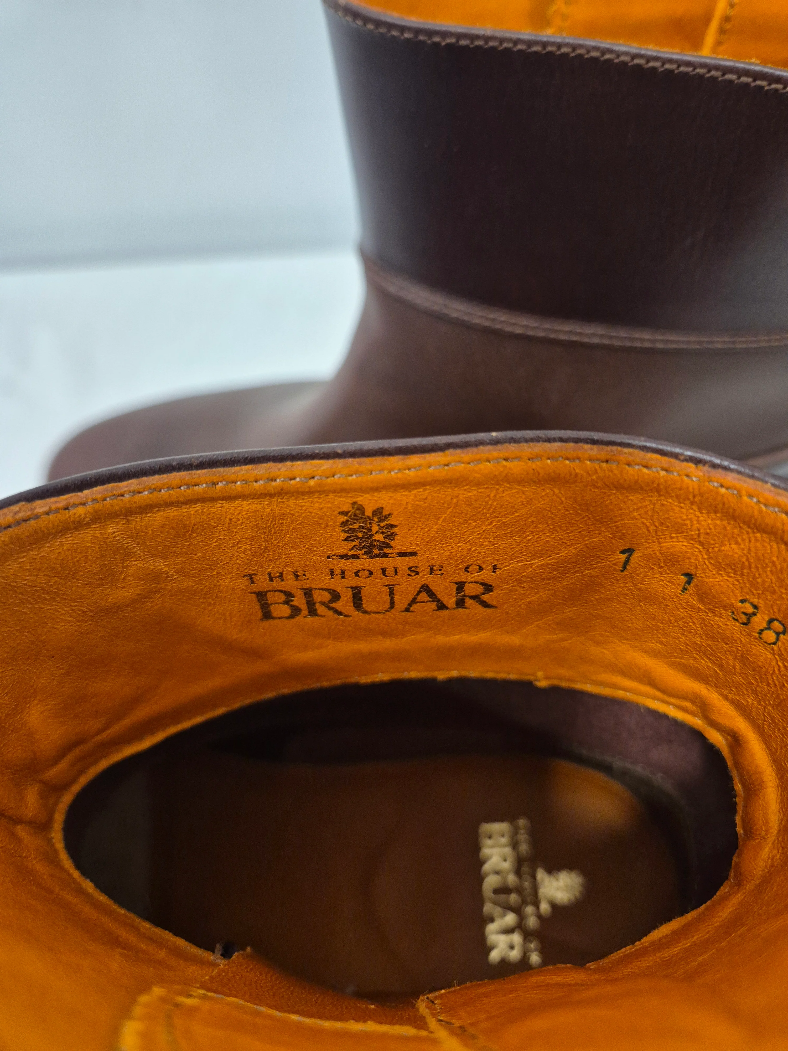 The House Of Bruar Brown Leather Boots Size 5 - Image 3