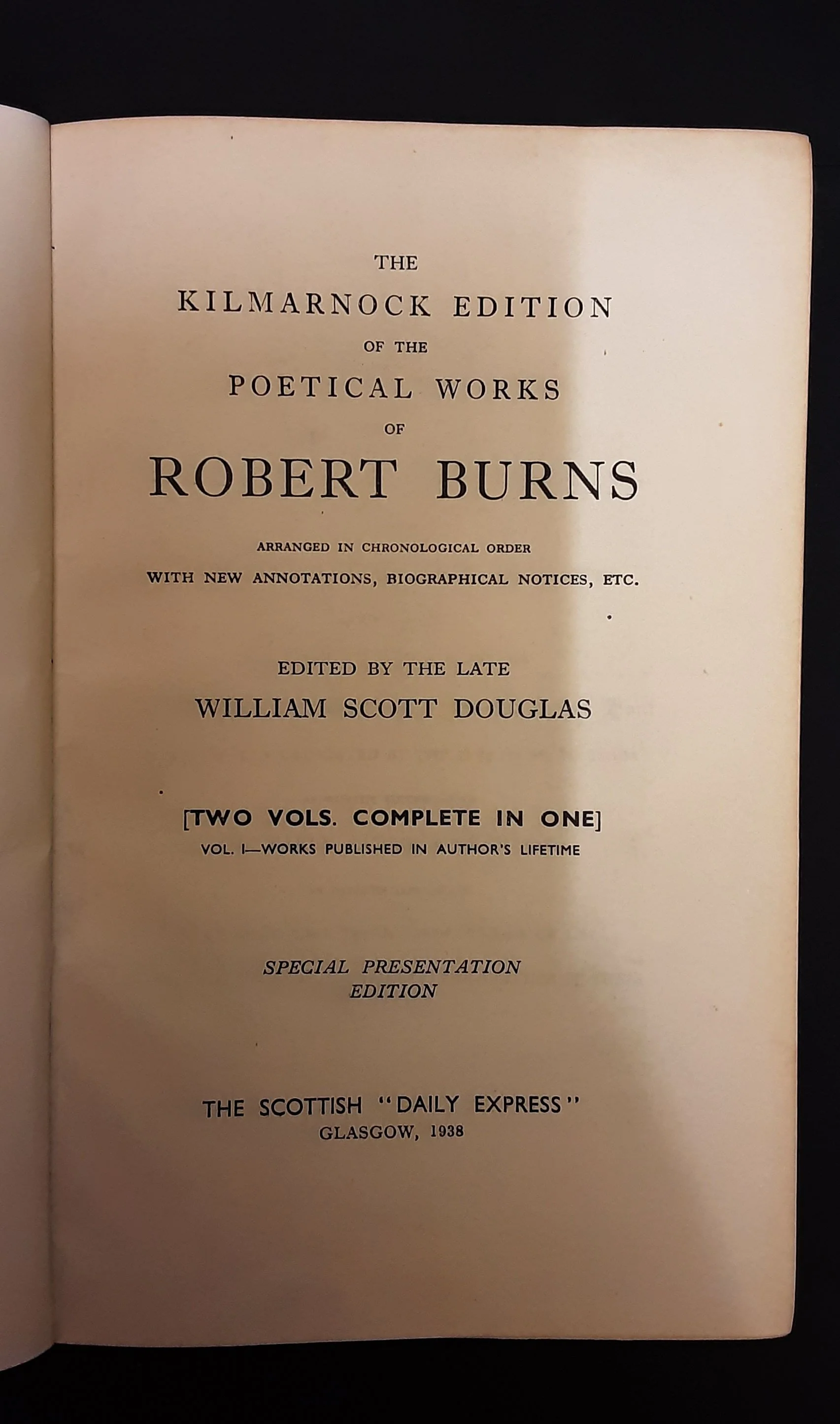 The Kilmarnock Edition of the Poetical Works of Robert Burns, The Scottish Daily Press Glasgow 1938 - Image 4