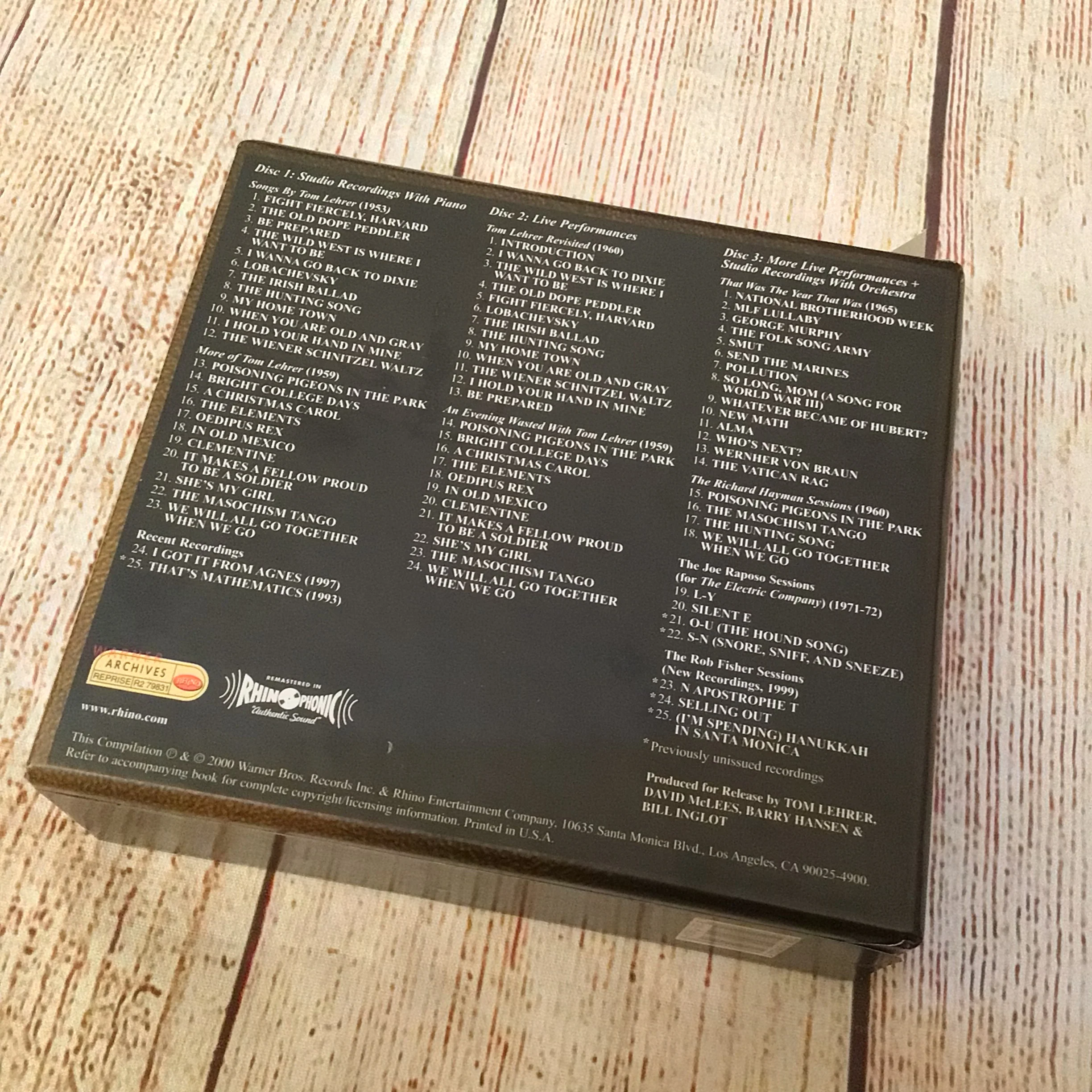 The Remains of Tom Lehrer, 3 CD Set (2000) 081227983123 - Image 5