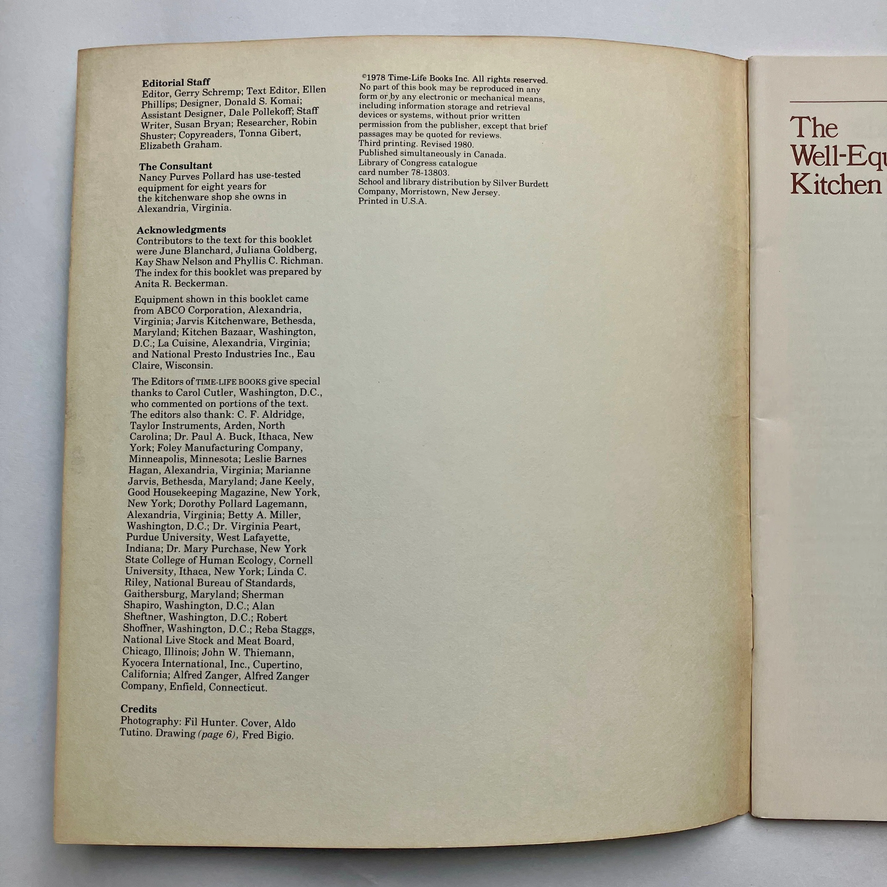 The well-equipped kitchen Time-Life books reference book 1978 - Image 2