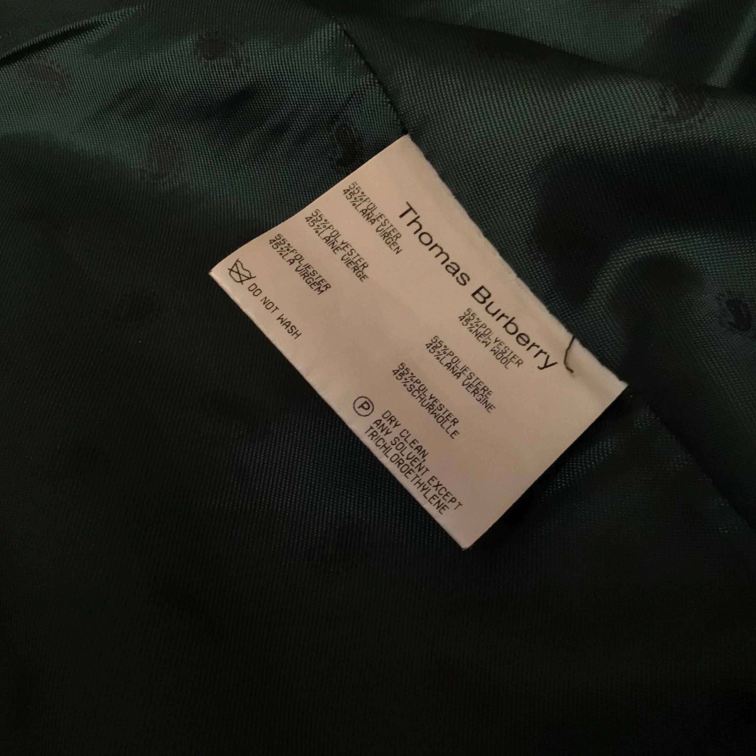Thomas Burberry Navy Blue Short Sleeve Coat Size M - Image 10