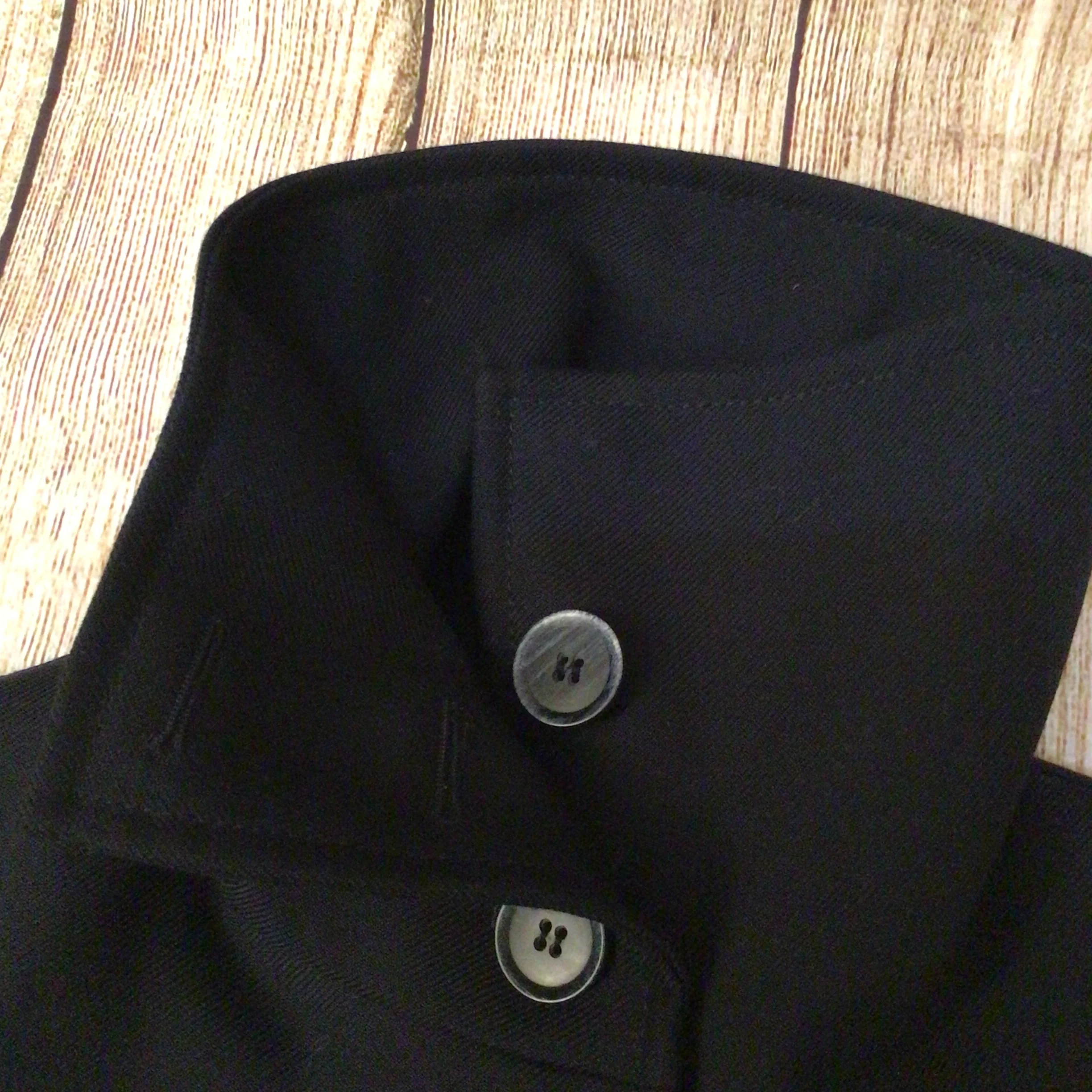 Thomas Burberry Navy Blue Short Sleeve Coat Size M - Image 4