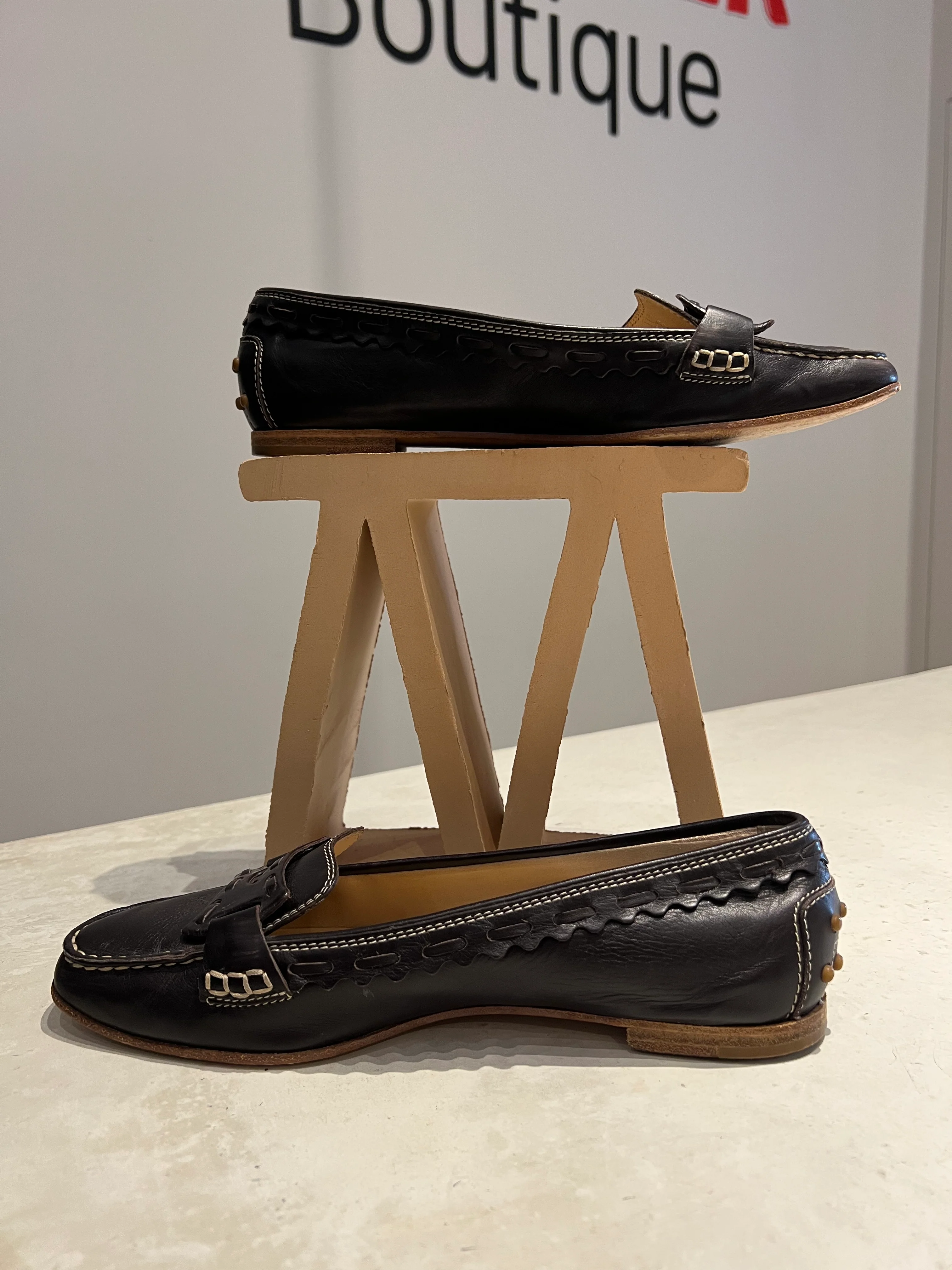 TOD's Brown Leather Loafers Size 4 - Image 2