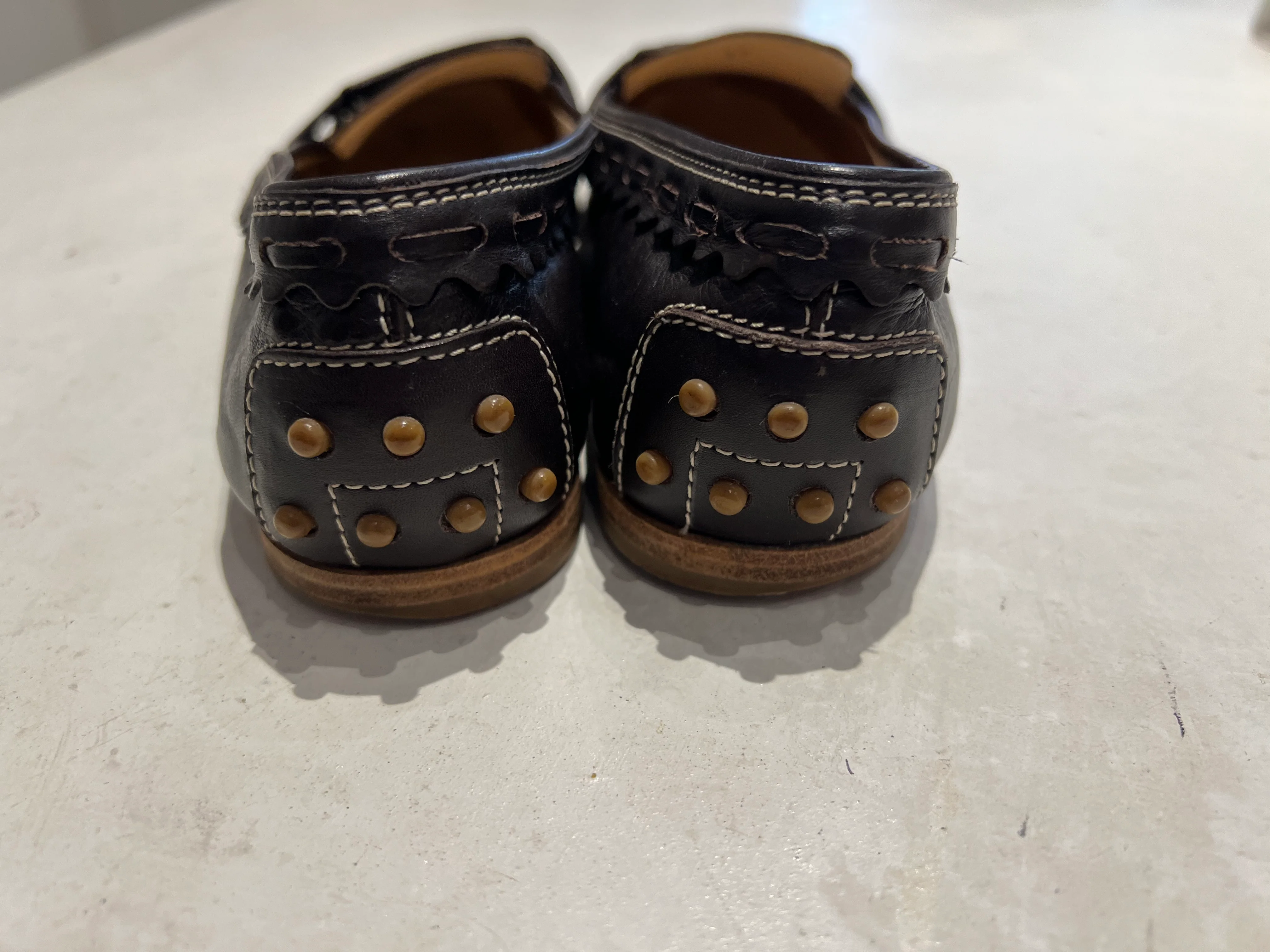 TOD's Brown Leather Loafers Size 4 - Image 4