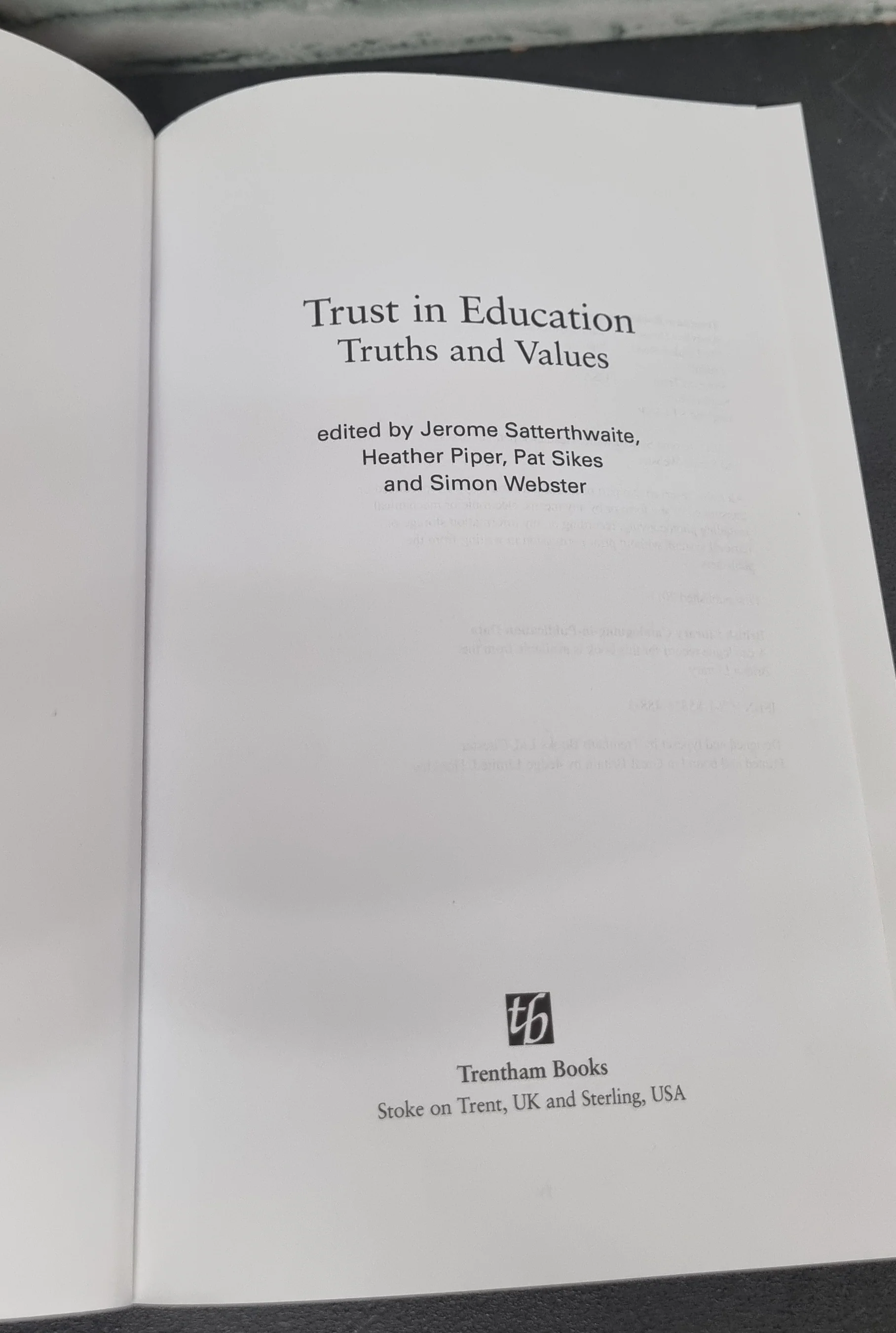 Trust in Education Truths and Values Paperback - Image 6