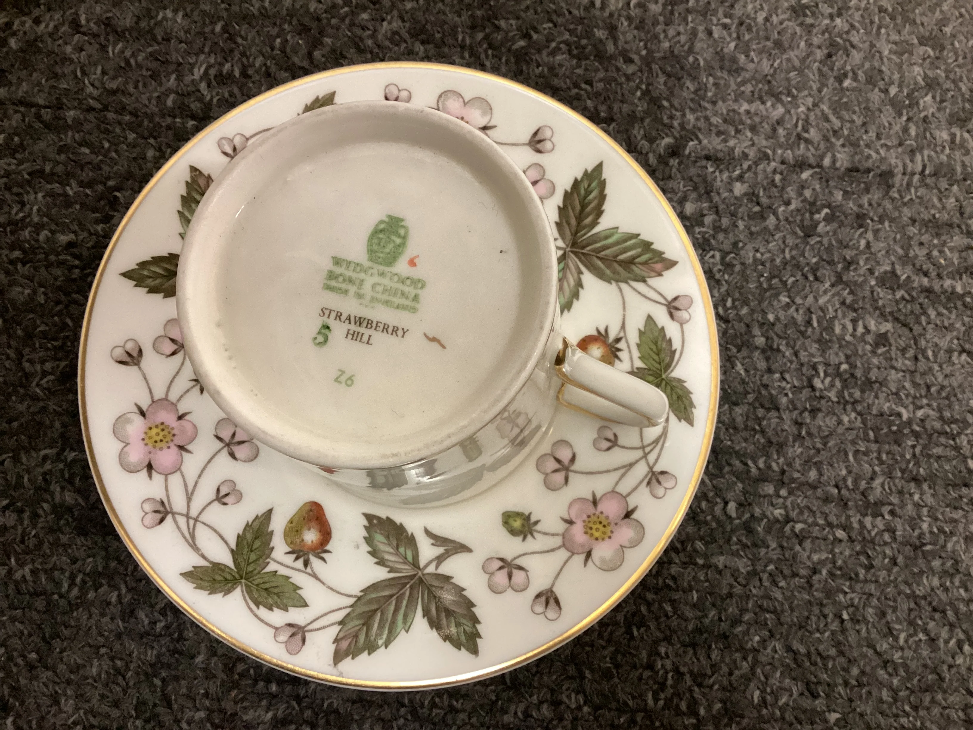 Two Wedgwood Strawberry Hill Espresso Coffee Cups and Saucers - Bone China - Image 3