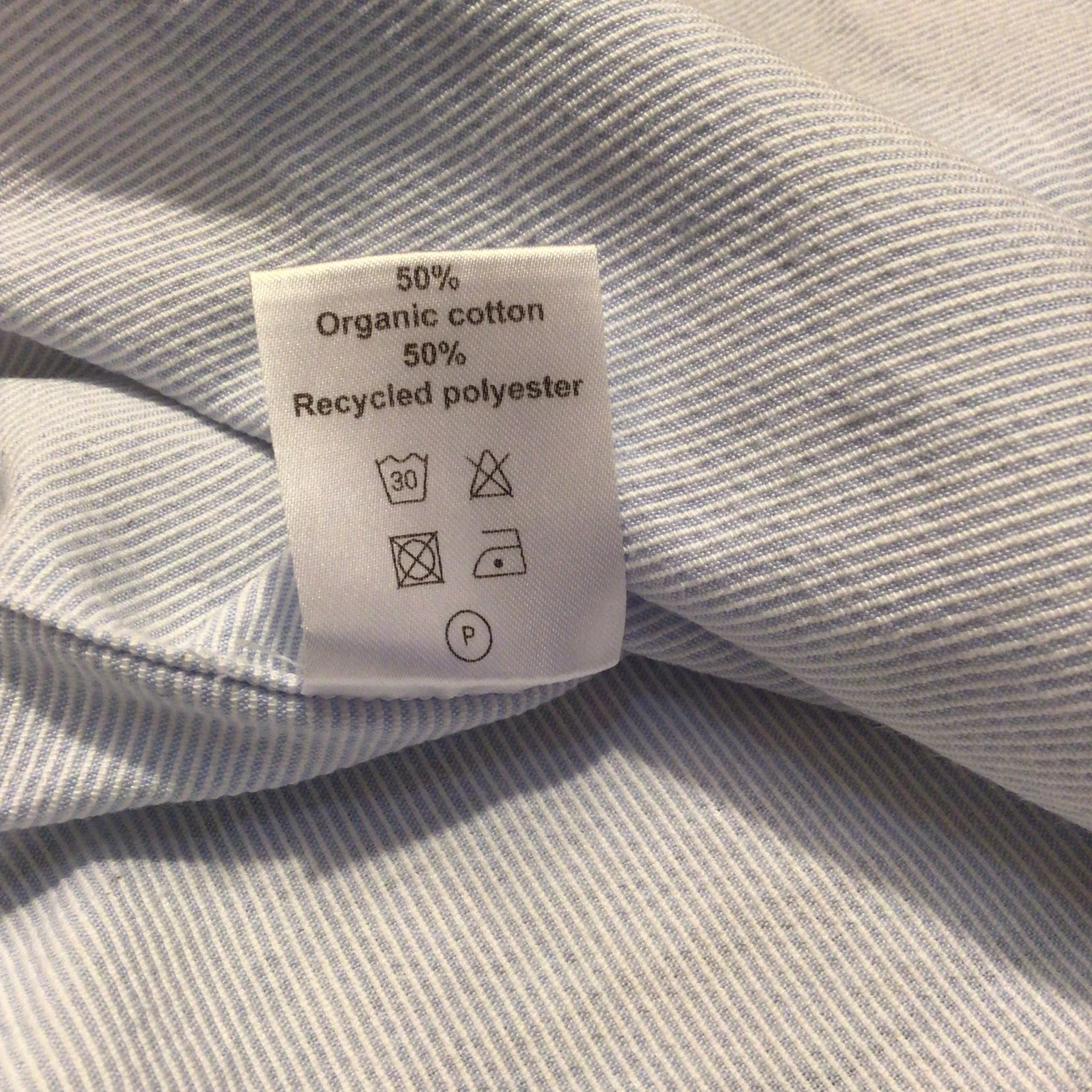 Unfeigned Light Blue Stripe Short Sleeve Shirt Size M - Image 6