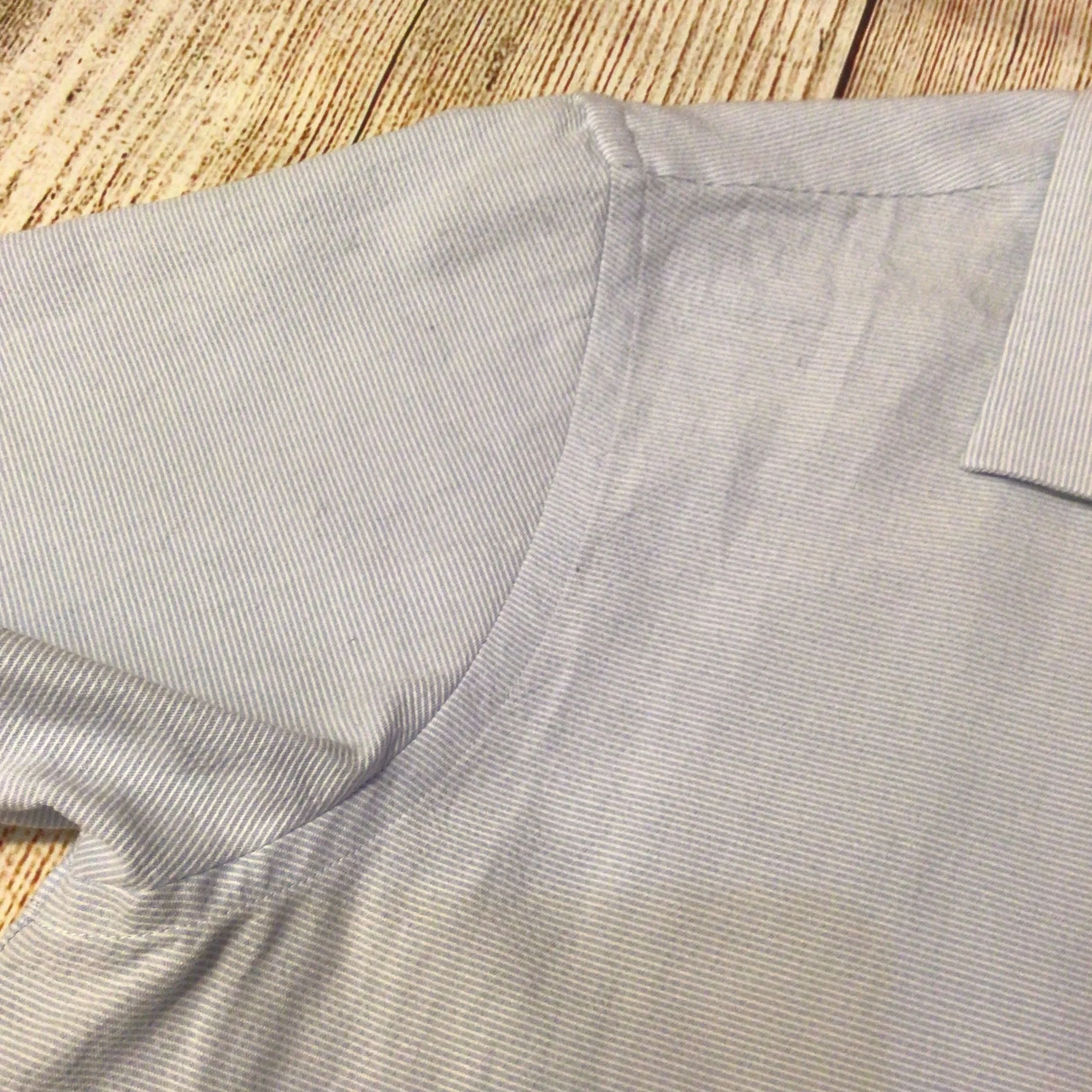 Unfeigned Light Blue Stripe Short Sleeve Shirt Size M - Image 7