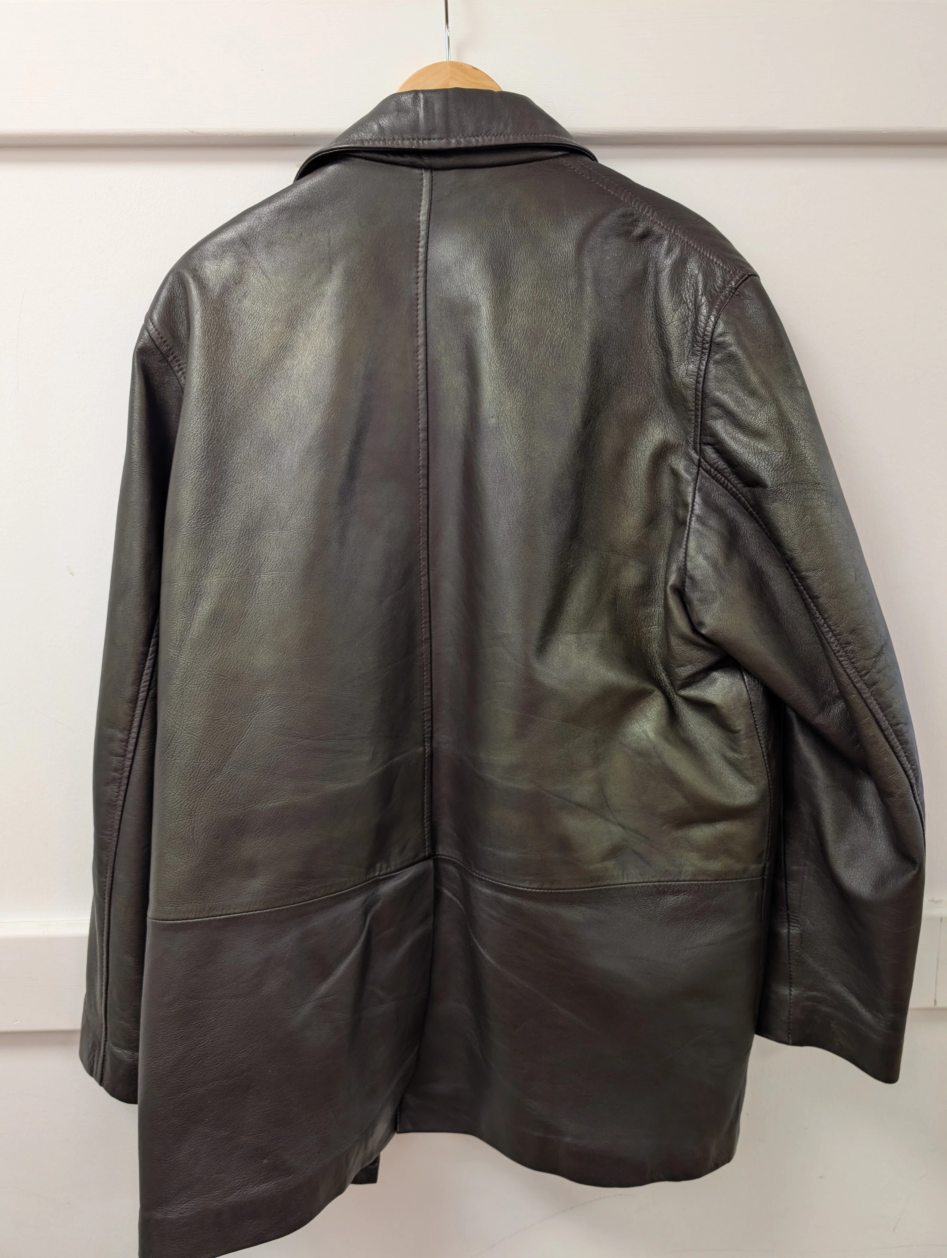 Vali Leatherwear Brown Leather Jacket Size L - Image 4