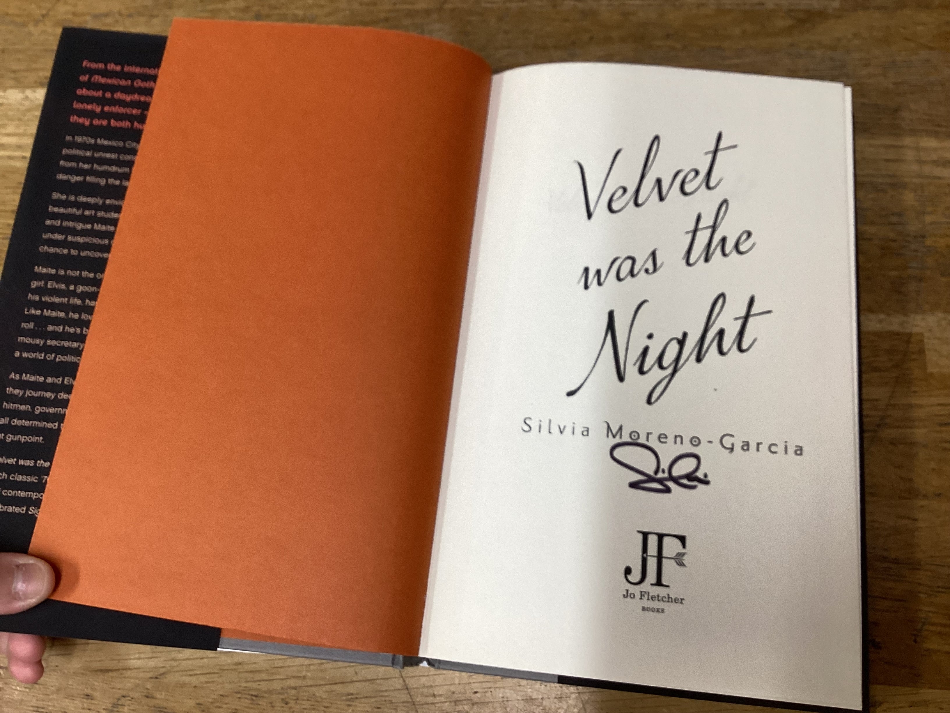 Velvet was the Night (Hardback, Signed) - Image 3