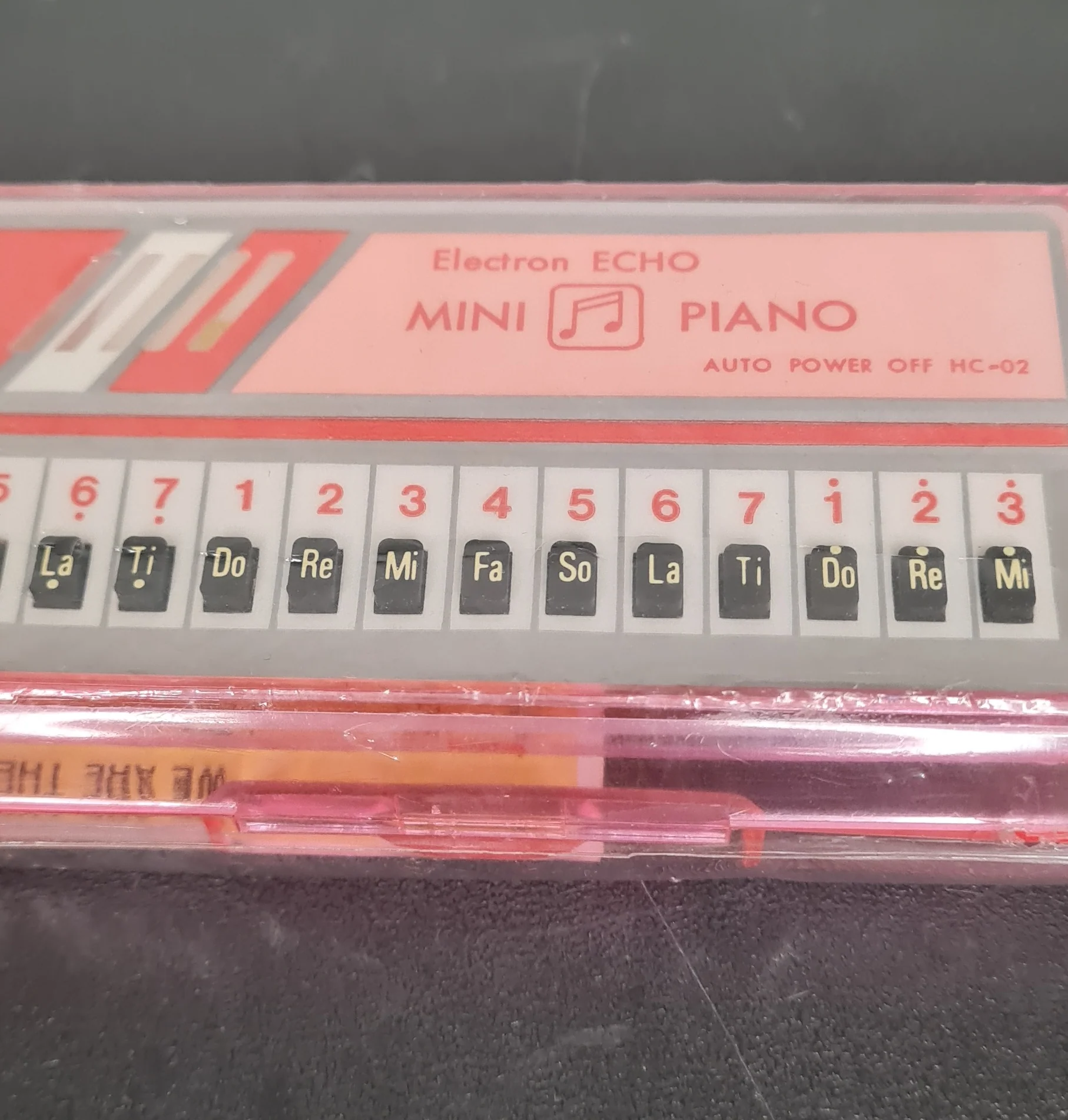 Vintage 80's Electron Echo Mini Piano Pink Pencil Case with Song Book Included - Image 3