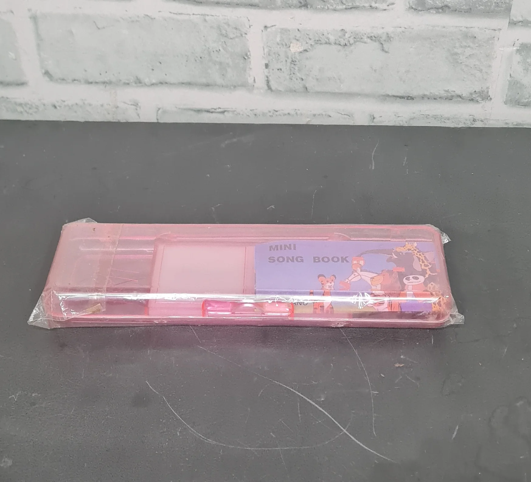 Vintage 80's Electron Echo Mini Piano Pink Pencil Case with Song Book Included - Image 6