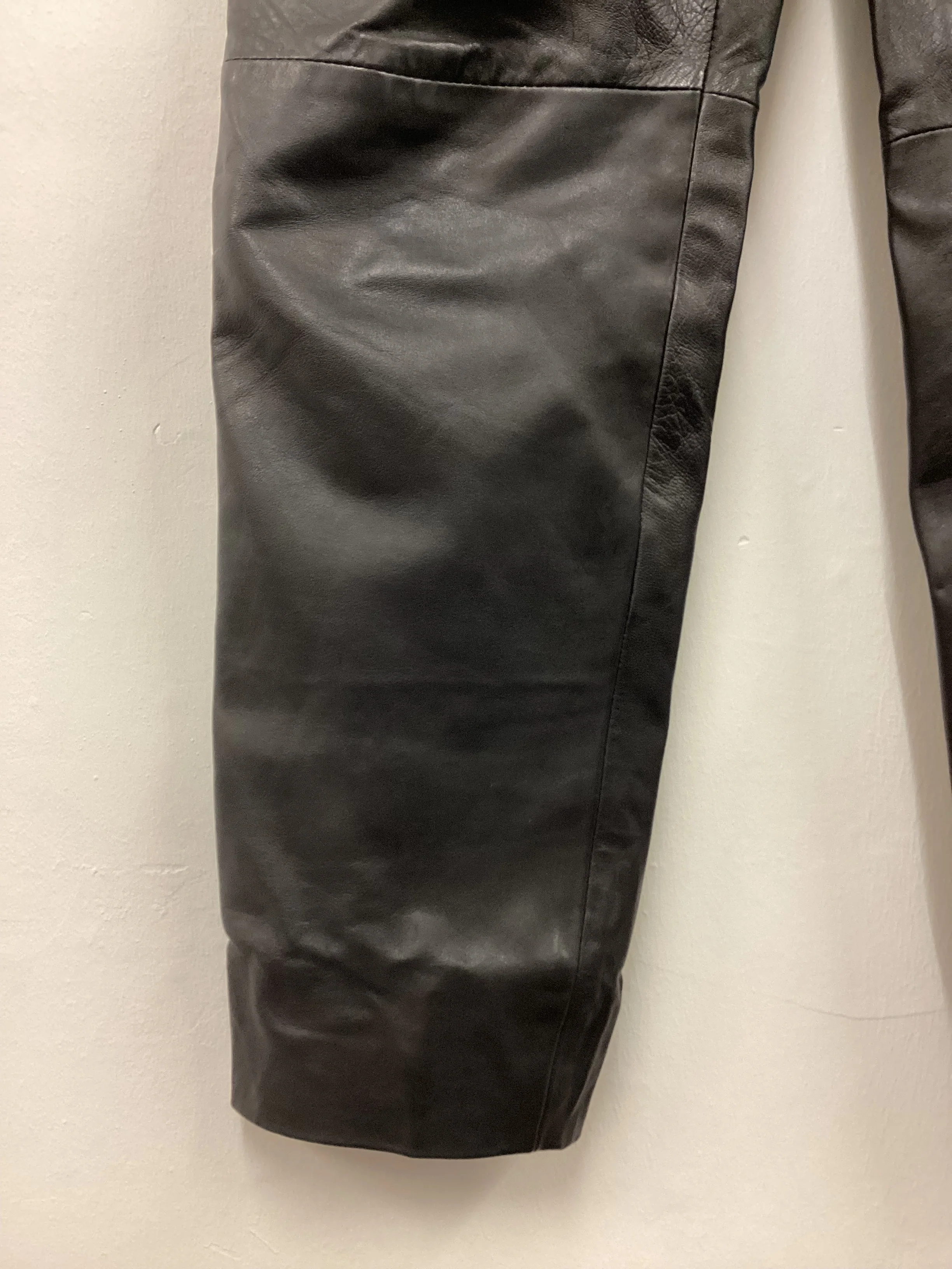 Vintage 90’s Y2K Black Leather Pants Size Small 24” Waist - Image 10