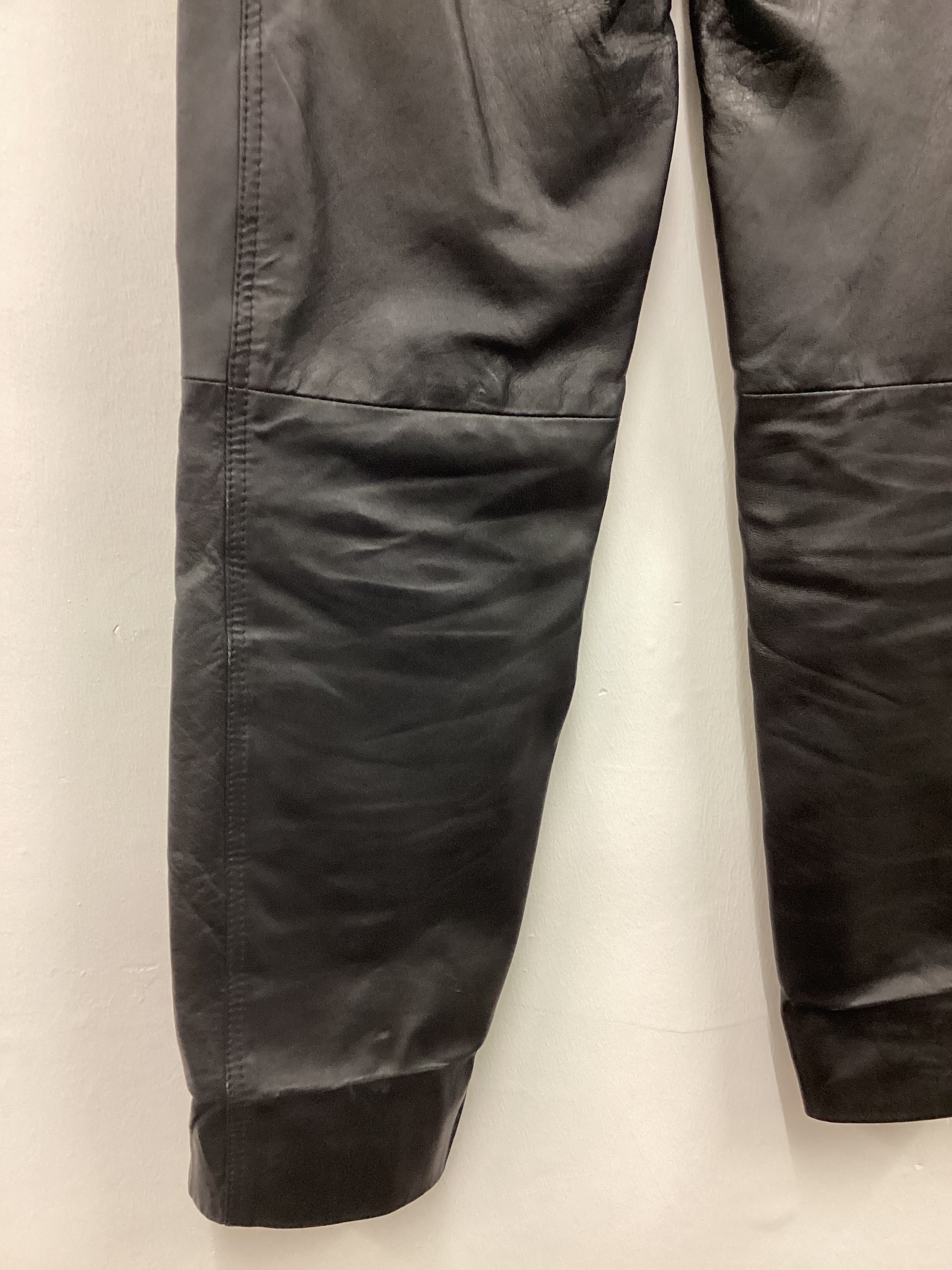 Vintage 90’s Y2K Black Leather Pants Size Small 24” Waist - Image 11