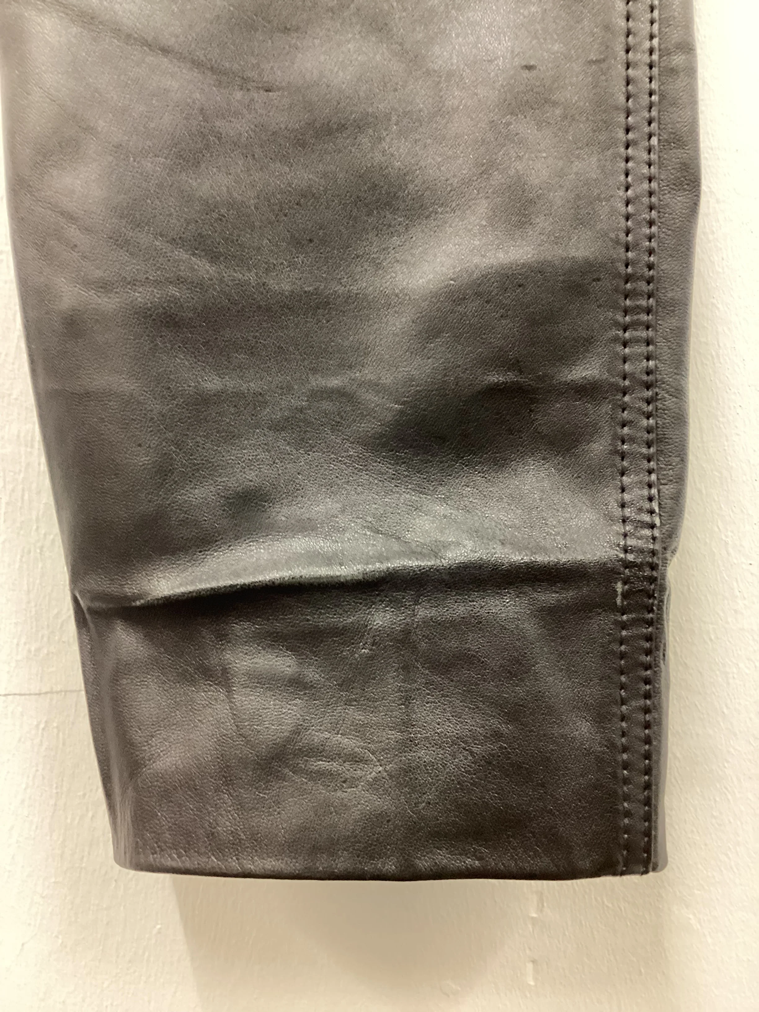Vintage 90’s Y2K Black Leather Pants Size Small 24” Waist - Image 15