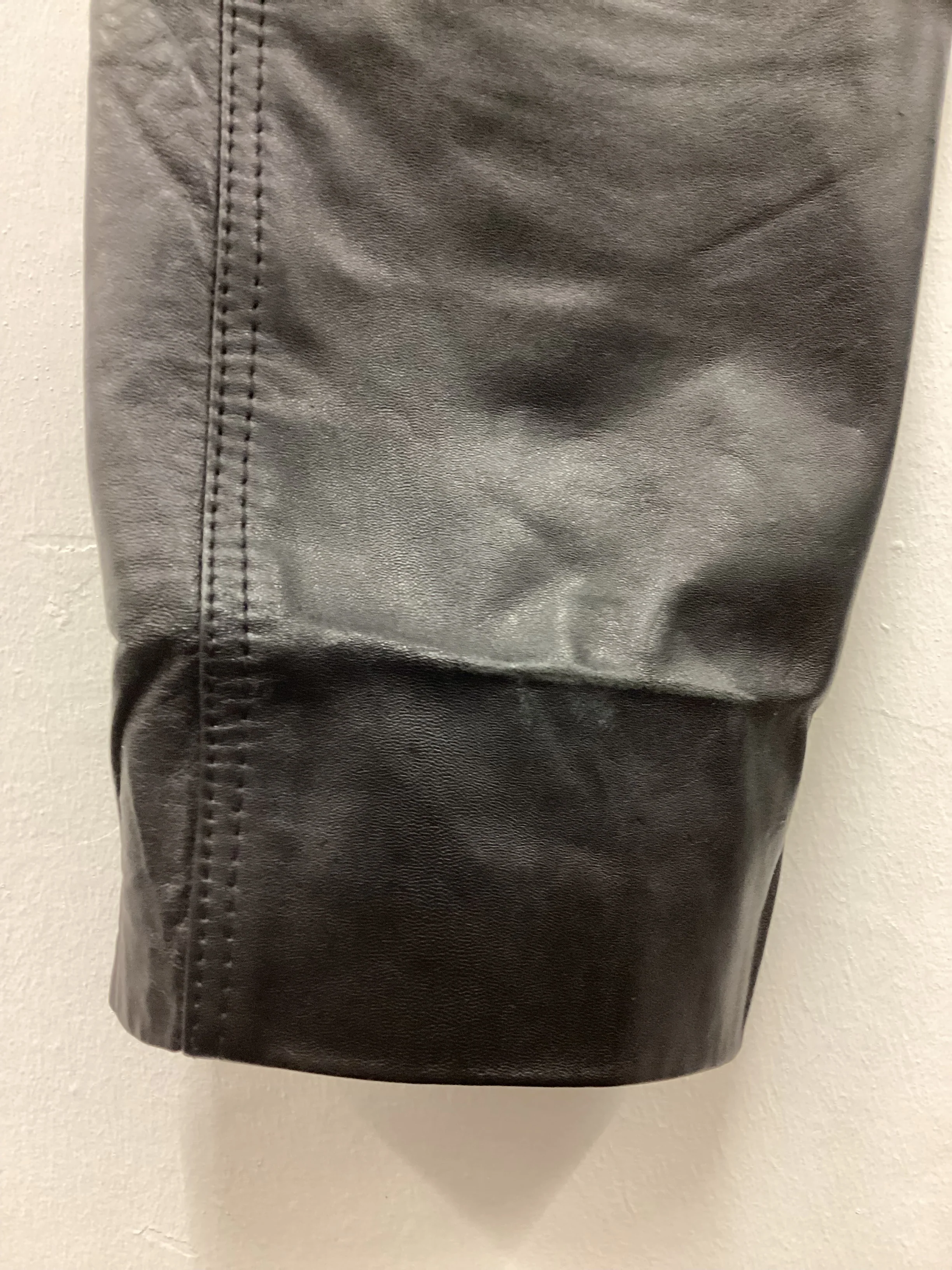 Vintage 90’s Y2K Black Leather Pants Size Small 24” Waist - Image 16