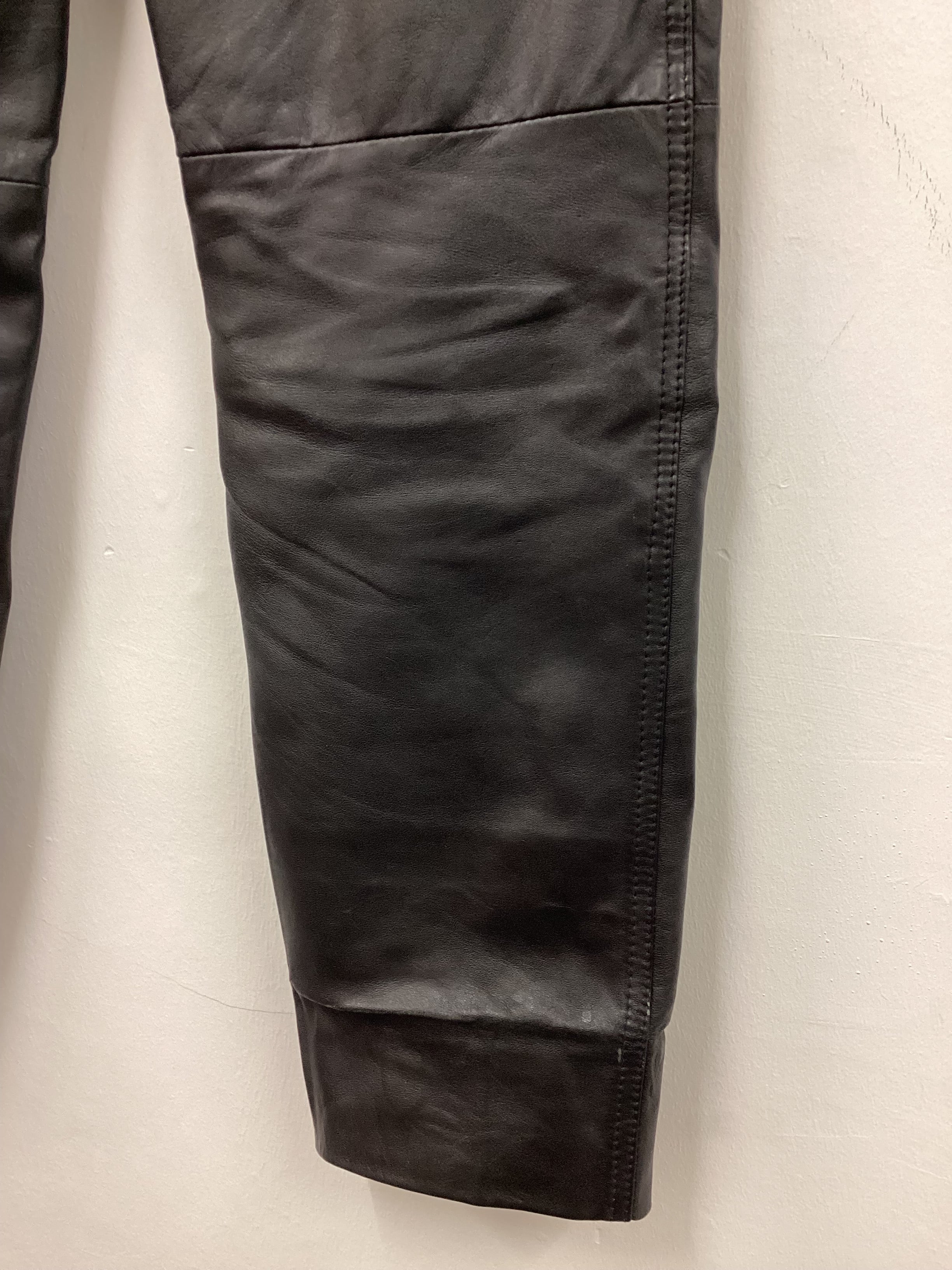Vintage 90’s Y2K Black Leather Pants Size Small 24” Waist - Image 17