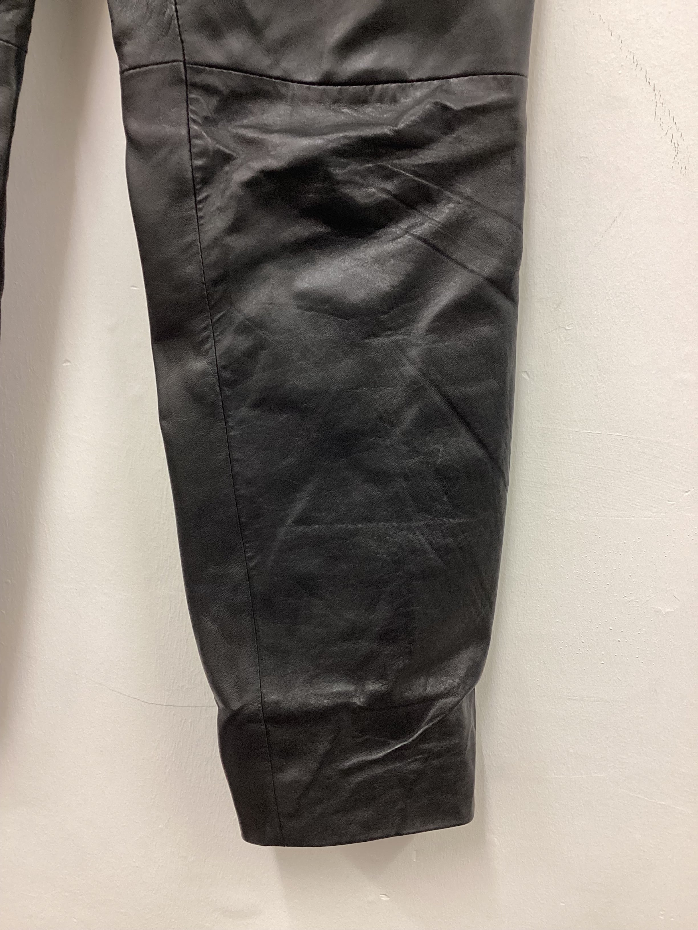 Vintage 90’s Y2K Black Leather Pants Size Small 24” Waist - Image 18