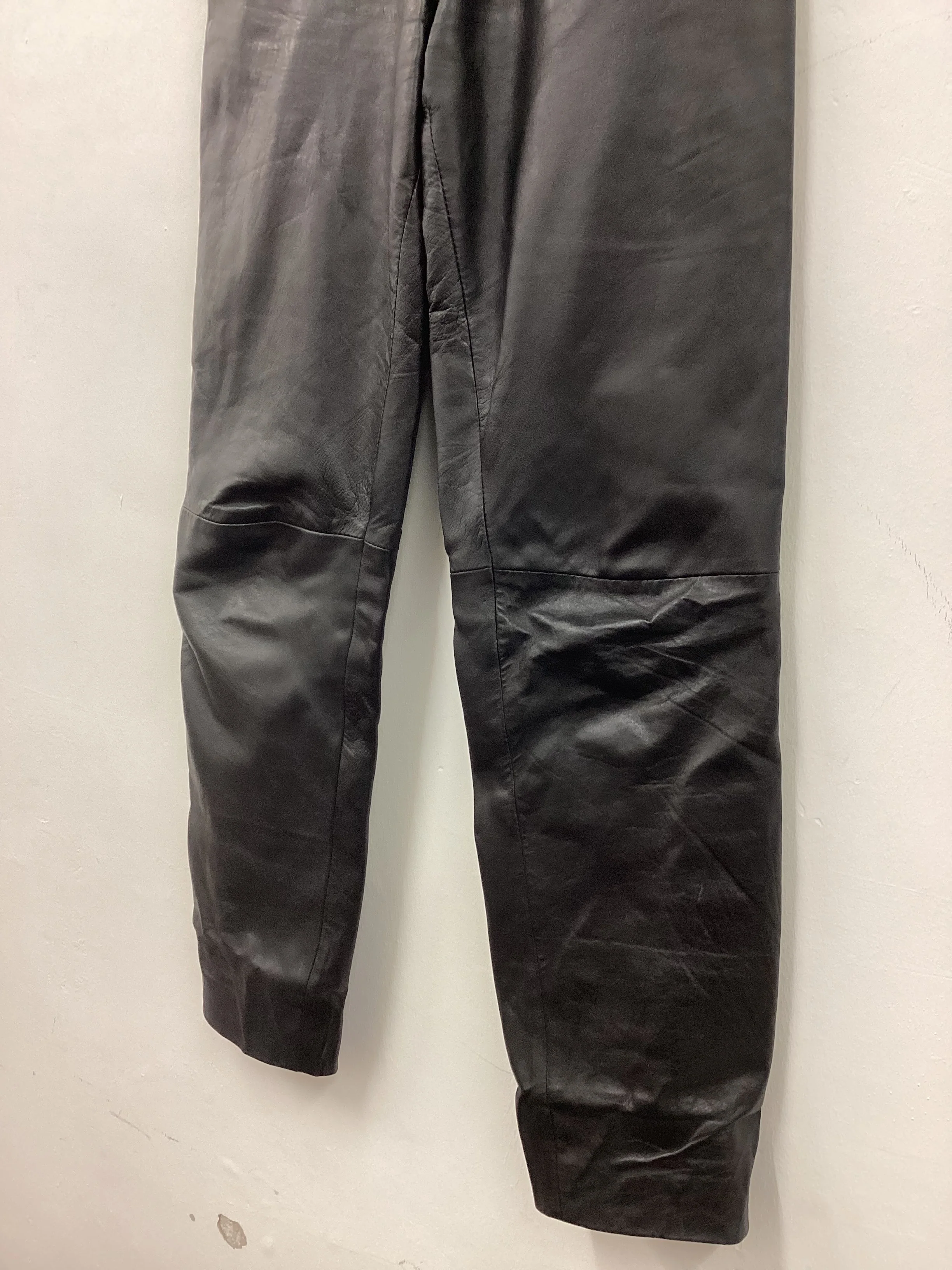 Vintage 90’s Y2K Black Leather Pants Size Small 24” Waist - Image 9