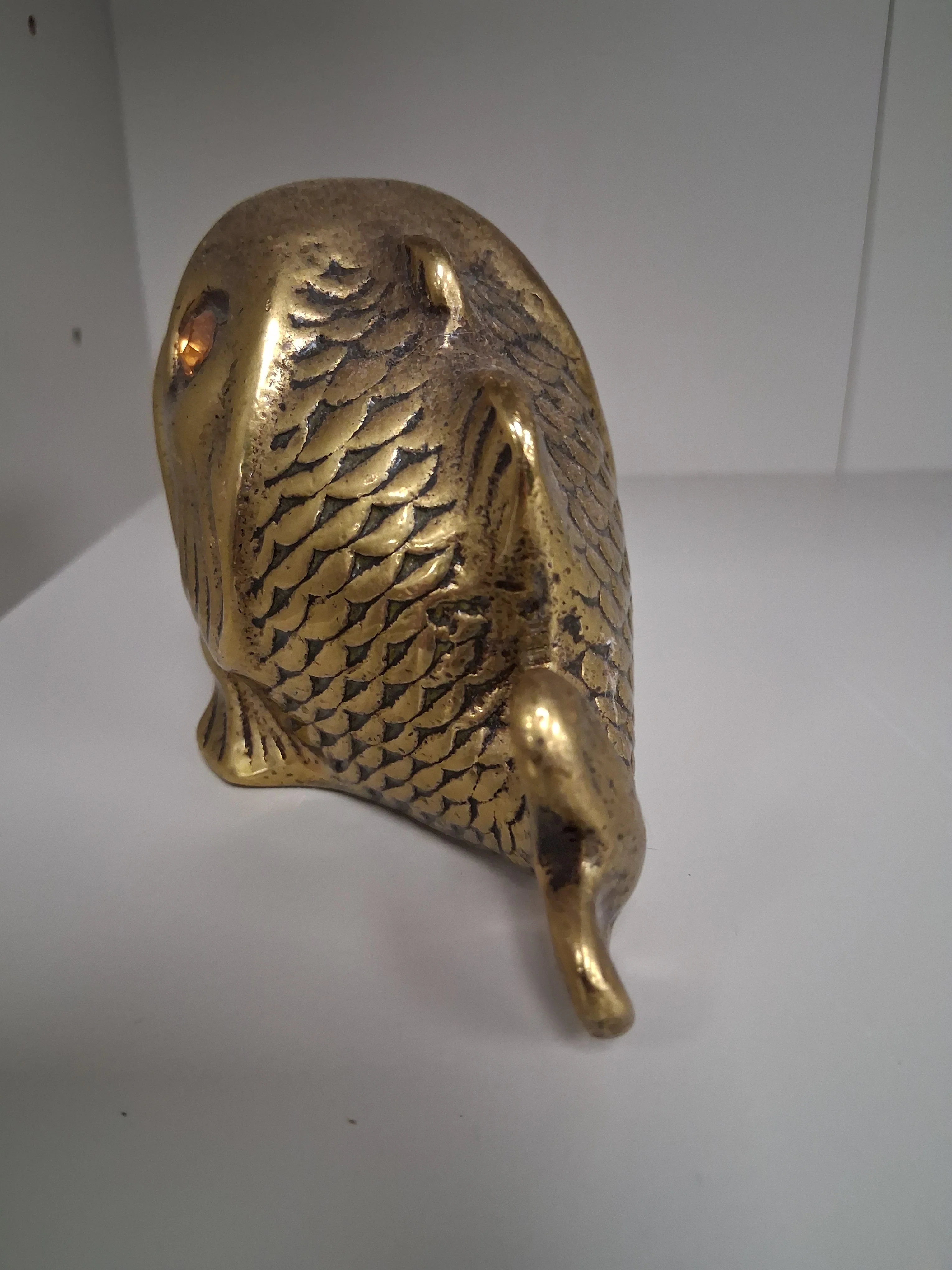 Vintage Brass Fish Ash Tray - Image 6
