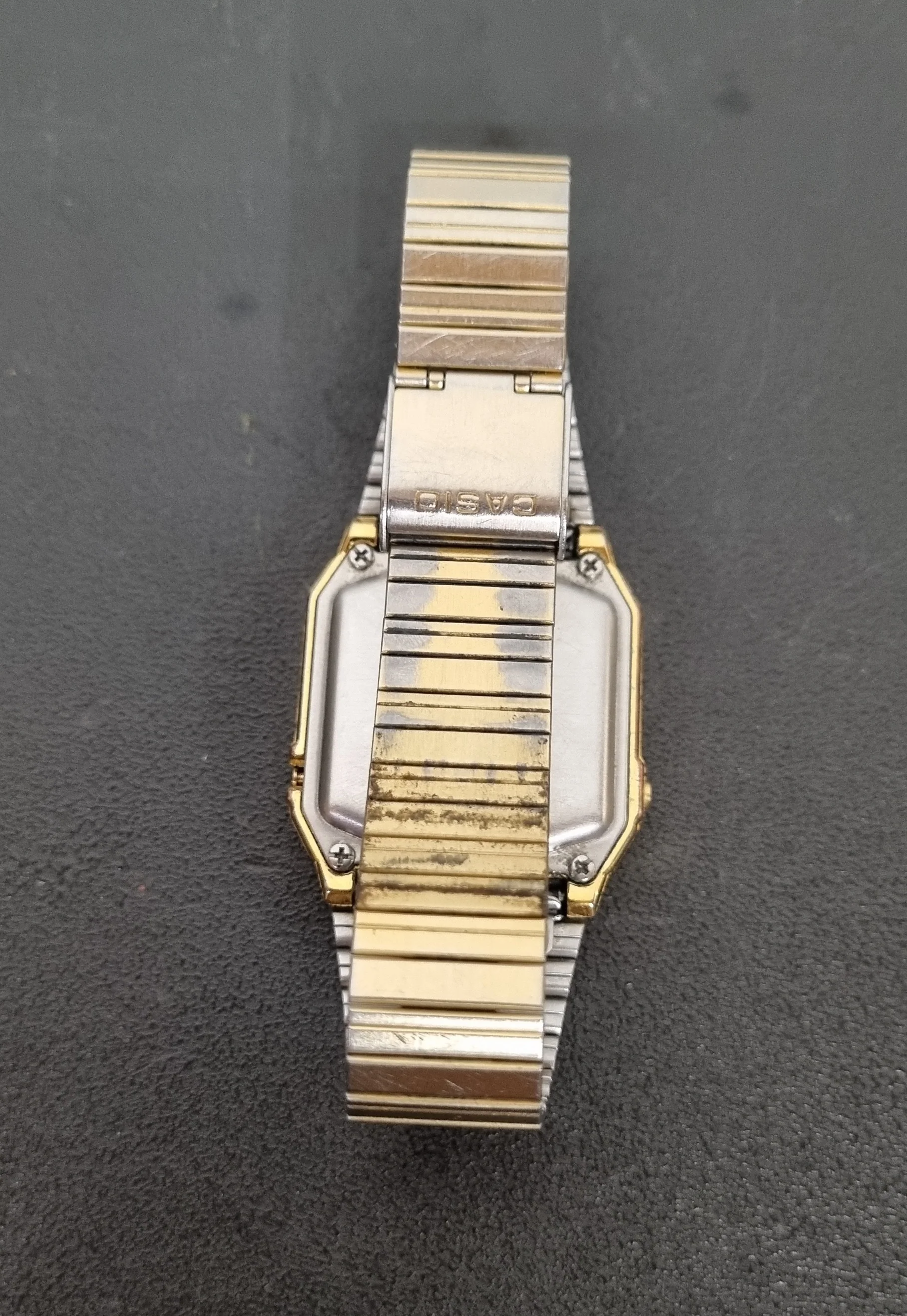 Vintage Casio Data Bank DB-310 Digital Gold Adjustable Wrist Watch - Image 4