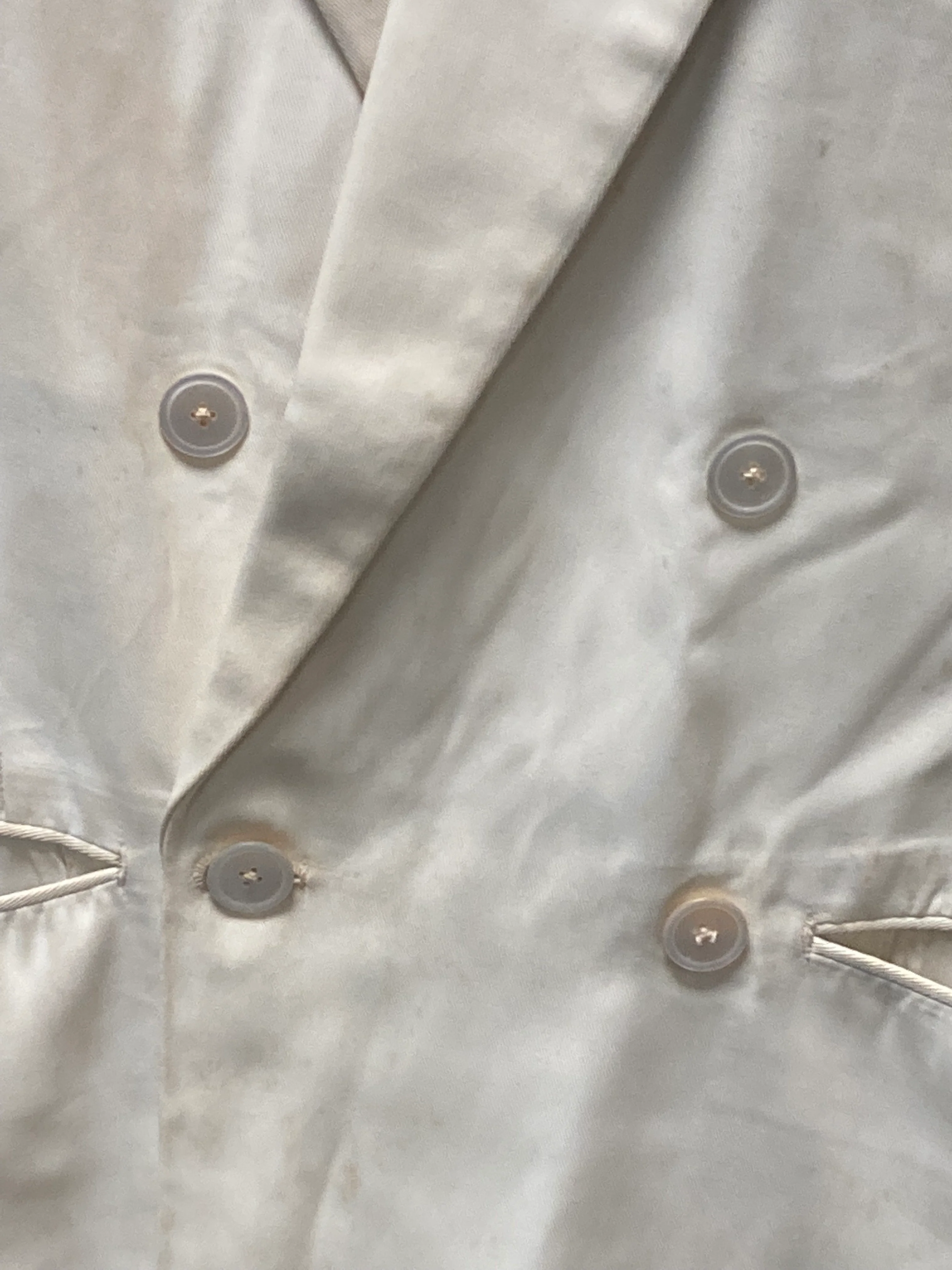 Vintage Cream Double Breasted Blazer Size Small - Image 2