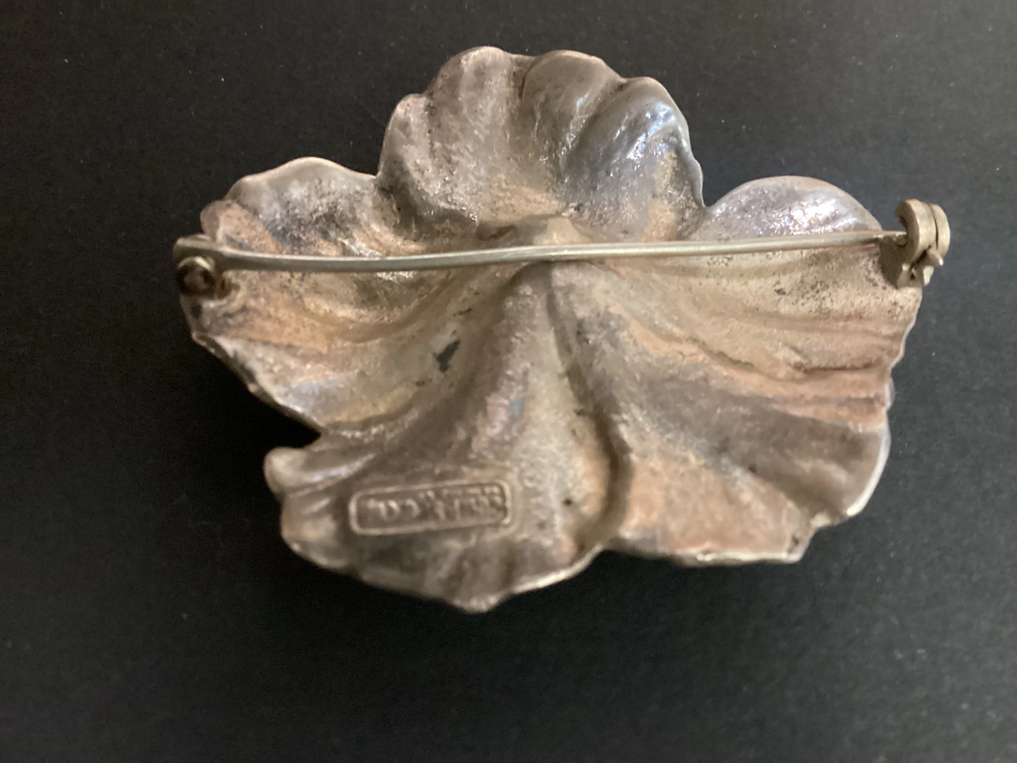 Vintage Gumps Collectable Silver G. CINI Hibiscus Hawaiiana Brooch Pin - Image 5