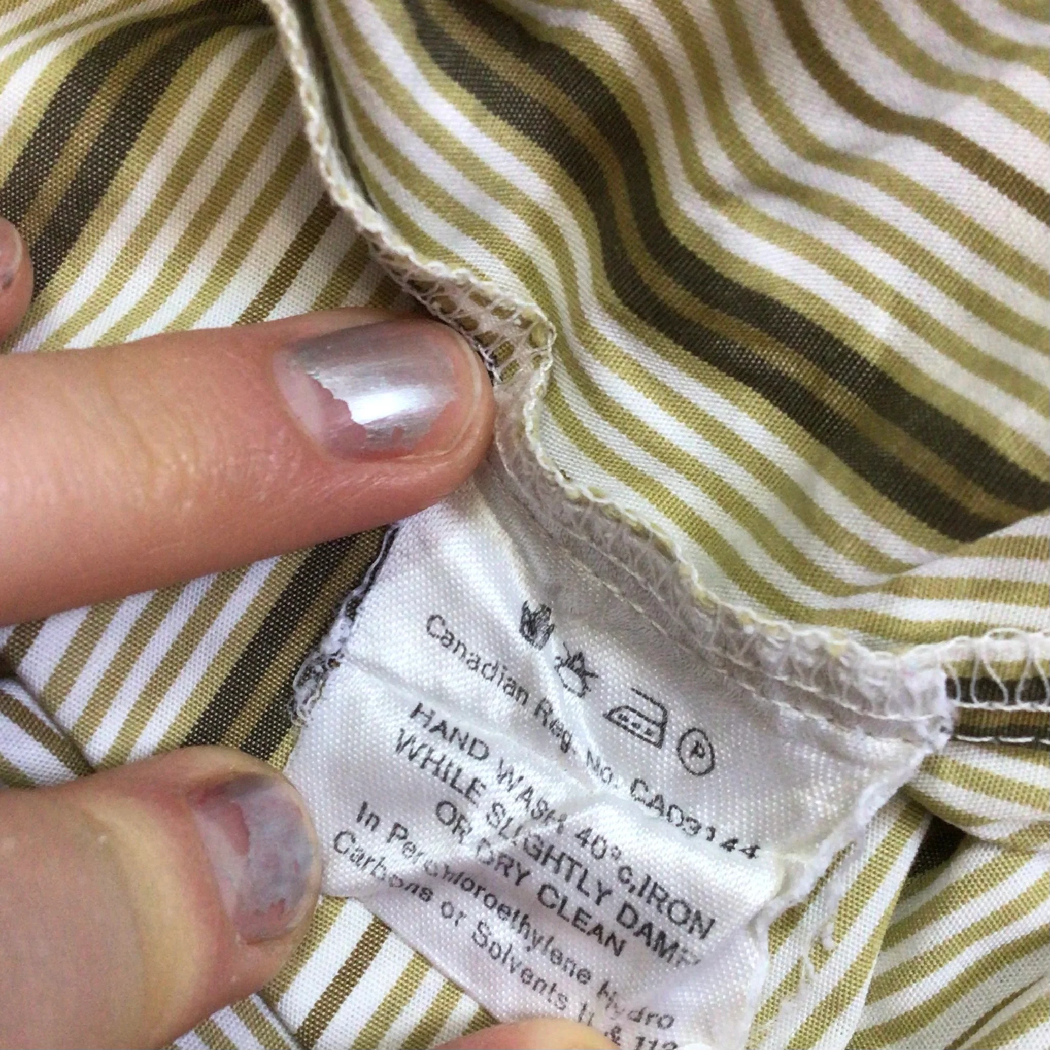 Vintage Jaeger Beige Brown Striped Shirt Size Ch46" (approx.) - Image 5