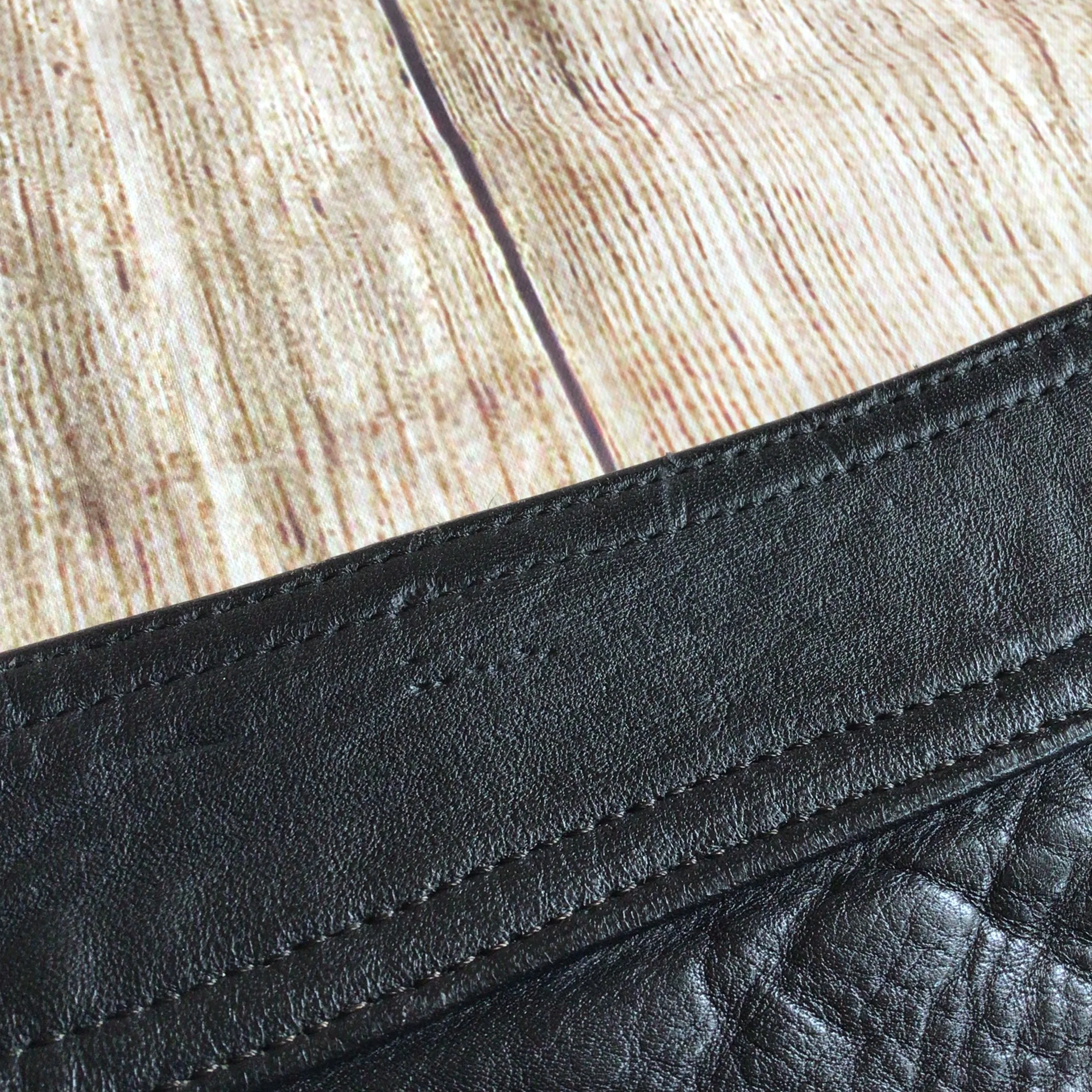 Vintage Polo Black Leather Biker Trousers Size 36 (W30) - Image 14