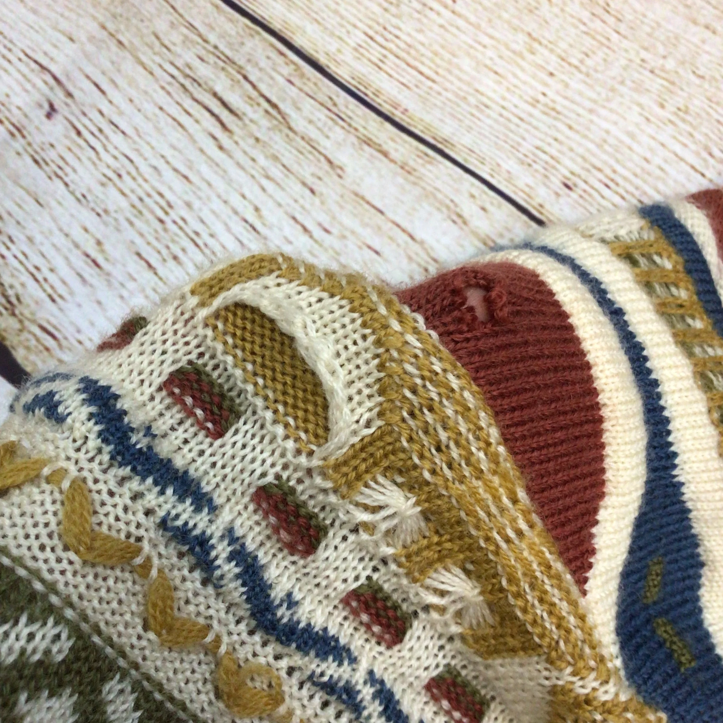 Vintage Purely Australian Multicoloured Pure Wool Cardigan Size L - Image 13
