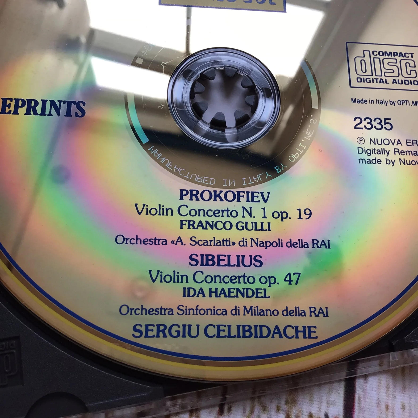 Violin Concertos: Prokofiev, Sibelius, Franco Gulli, Ida Haendel (CD, 1989) - Image 6