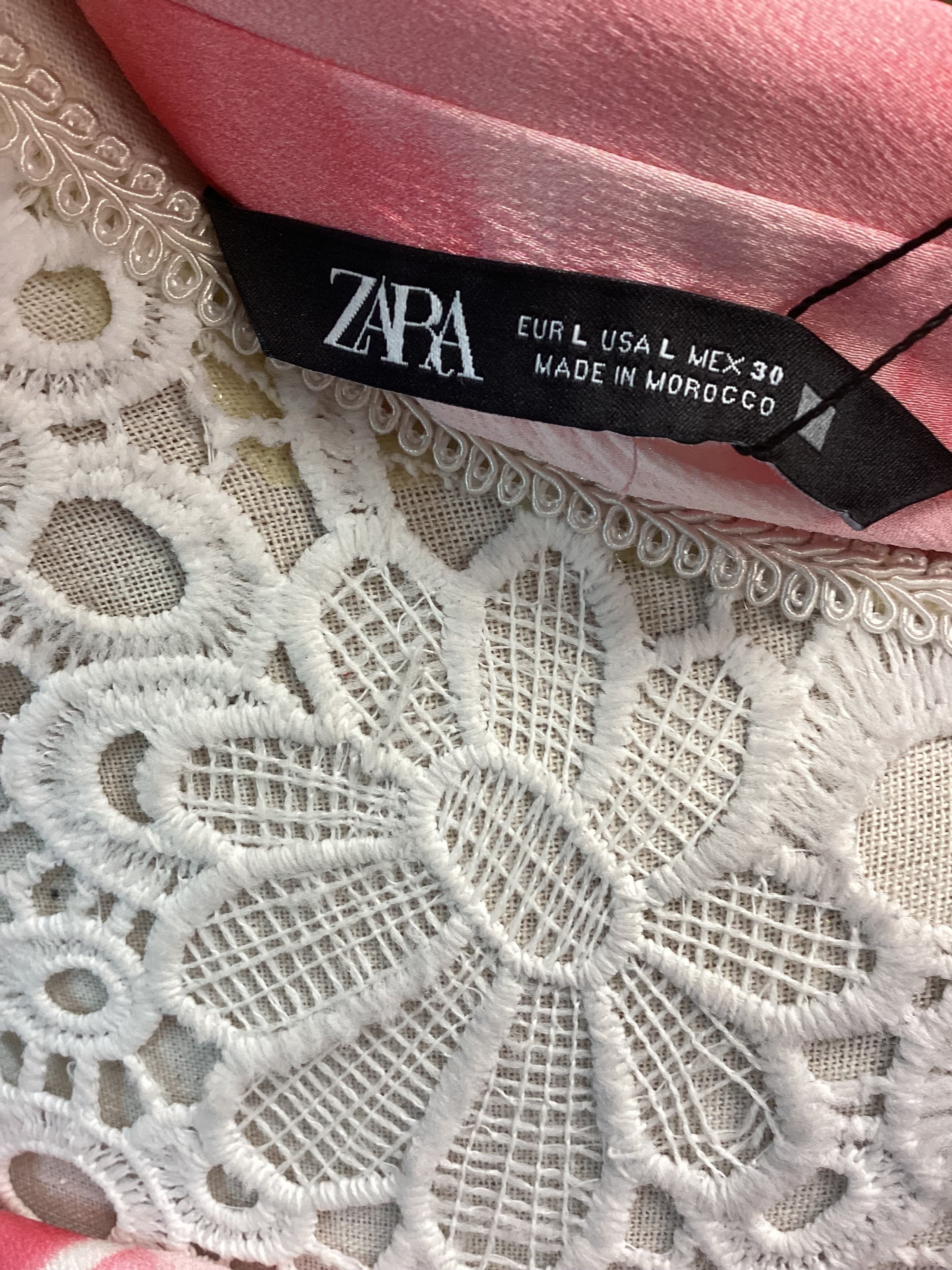 BNWT Women’s Pink Zara Blouse - Size L - Image 6