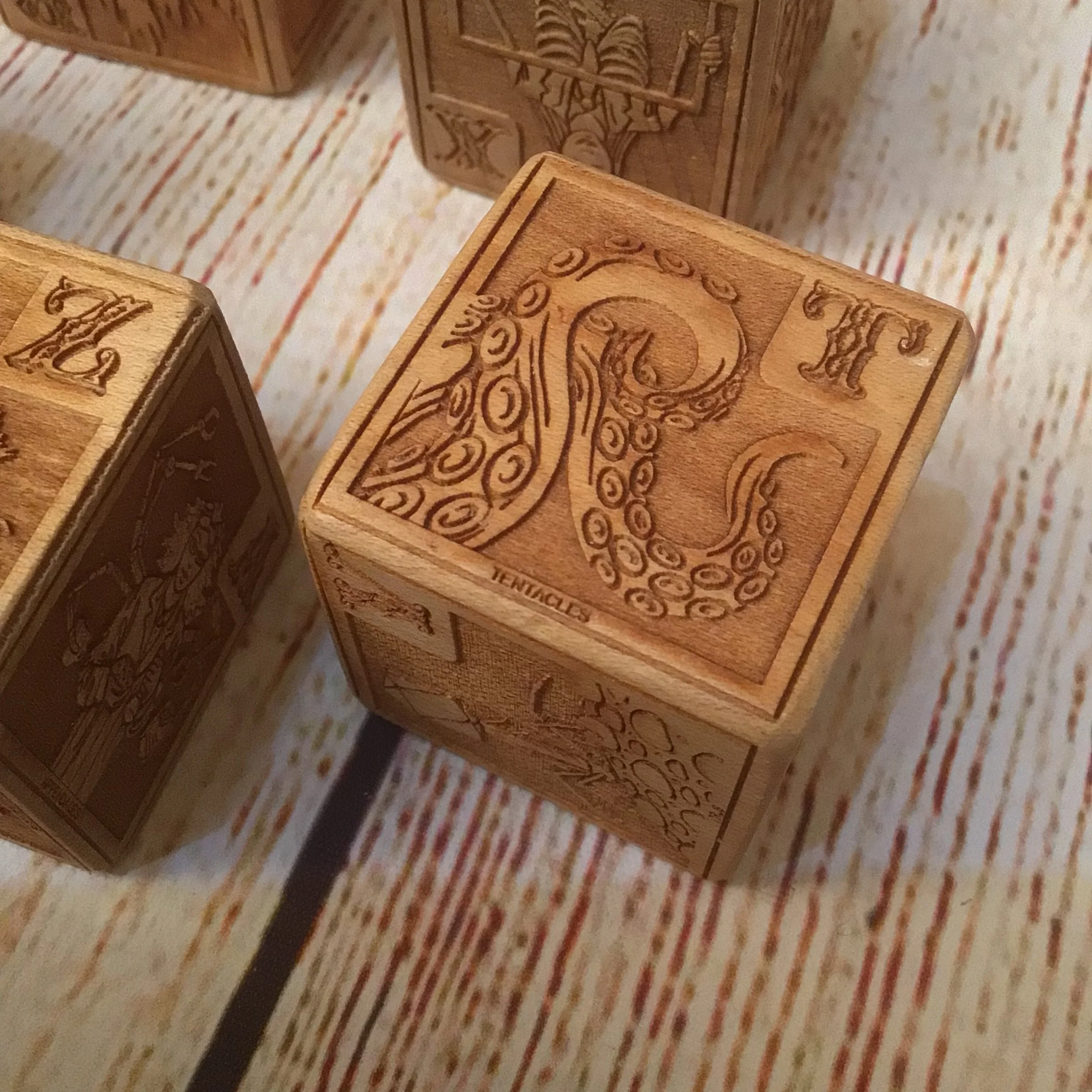 Young Mad Scientist First Wooden Alphabet Blocks (5 Block Set, no box) - Image 4