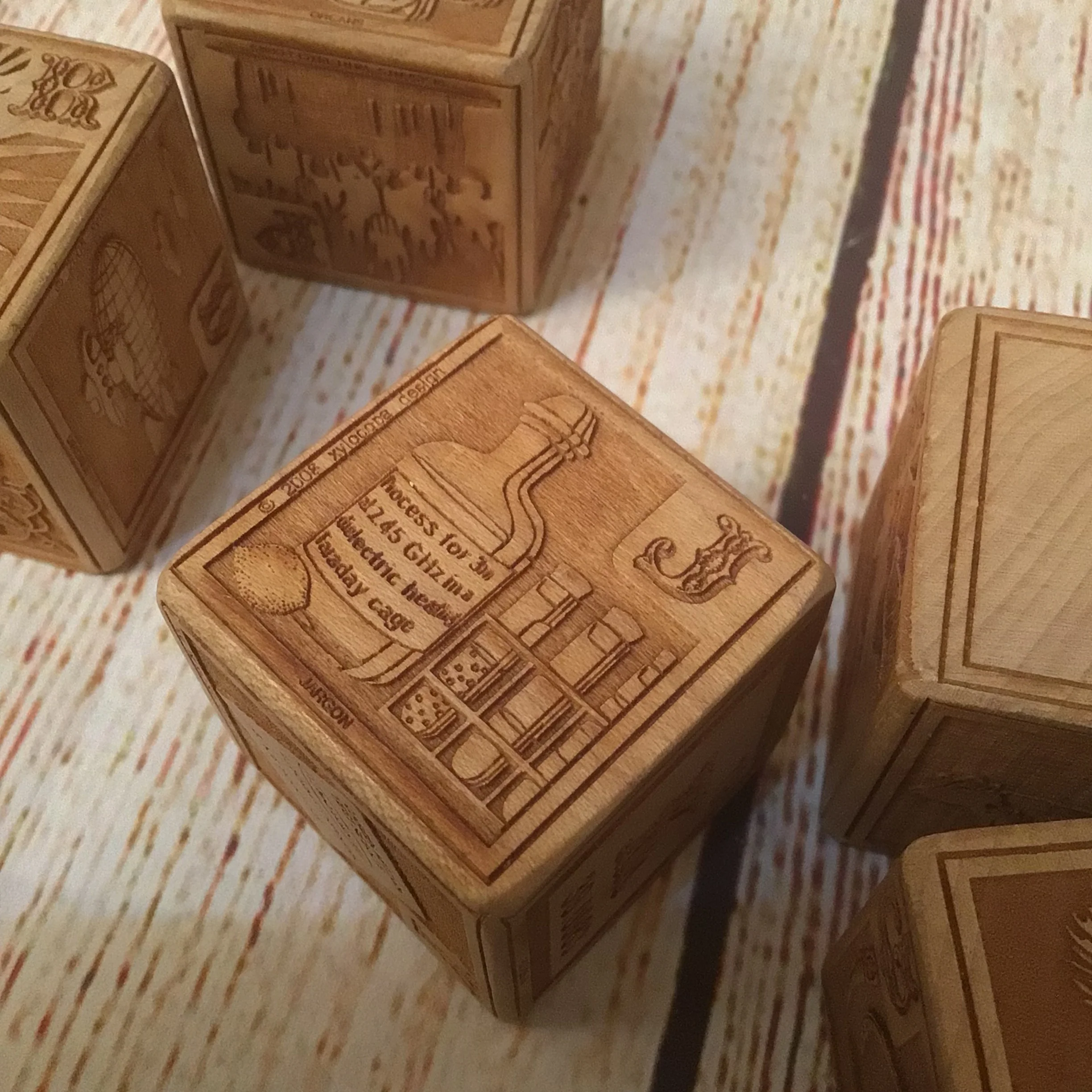 Young Mad Scientist First Wooden Alphabet Blocks (5 Block Set, no box) - Image 8