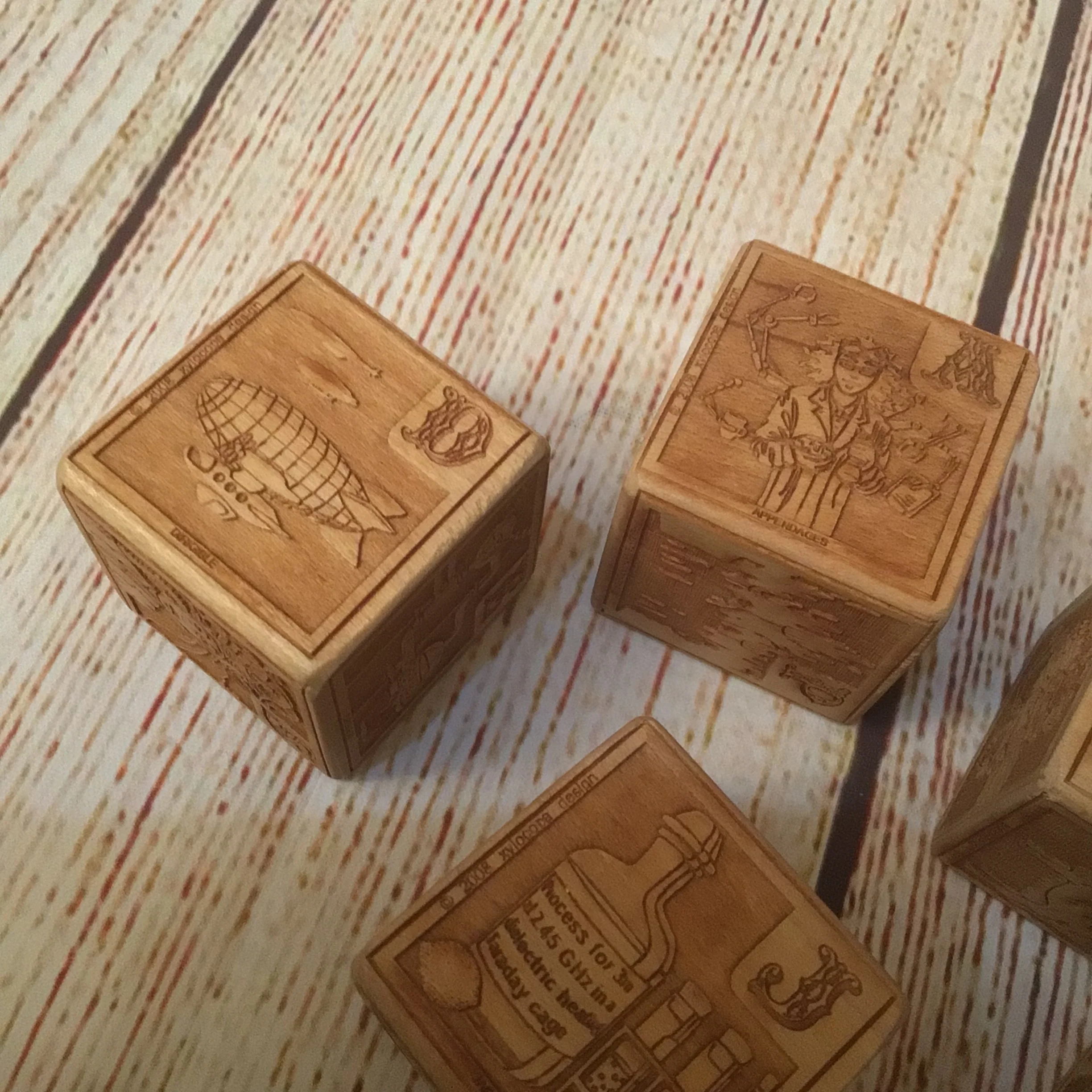 Young Mad Scientist First Wooden Alphabet Blocks (5 Block Set, no box) - Image 9